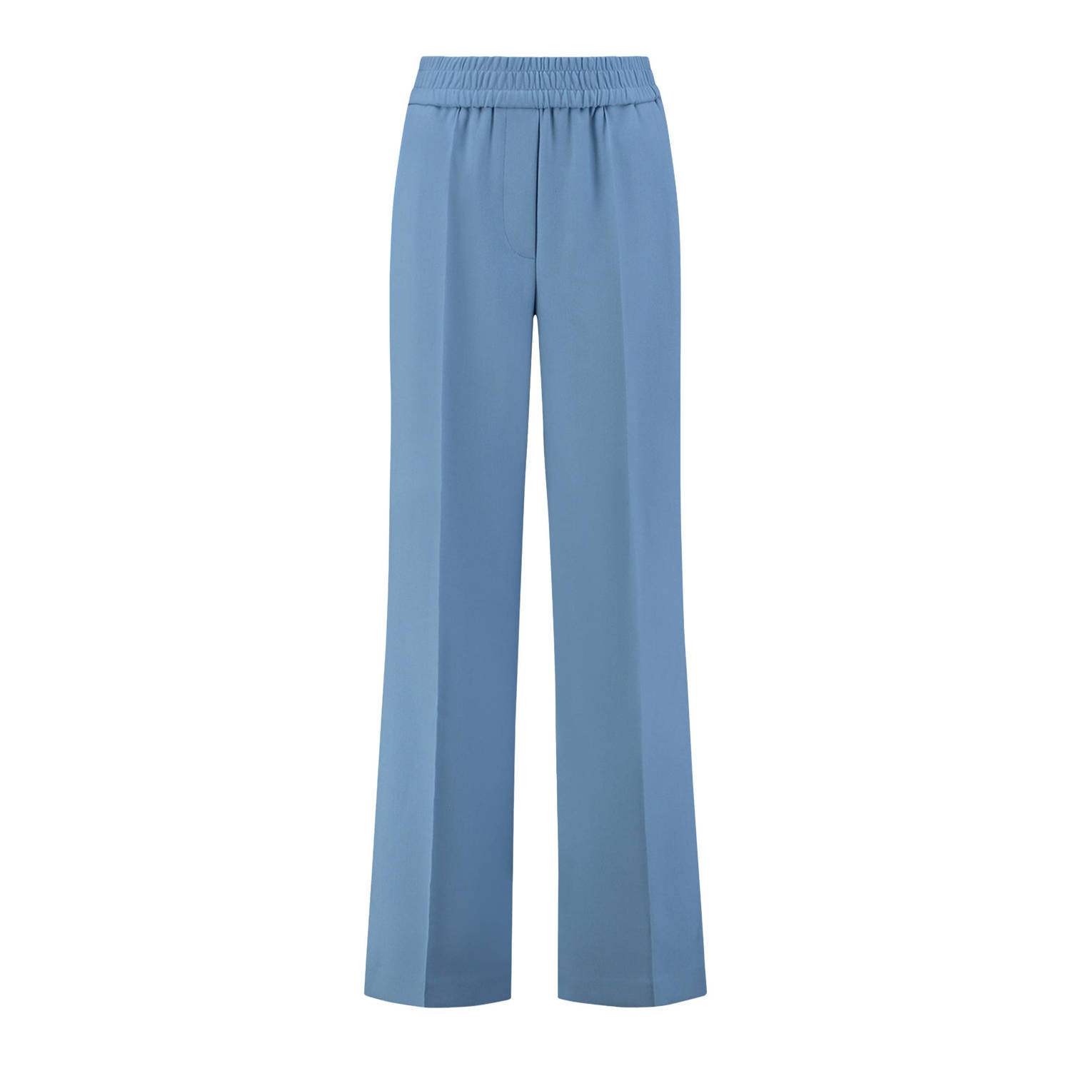 Fifth House x Chantal Janzen high waist straight fit pantalon Avril blauw