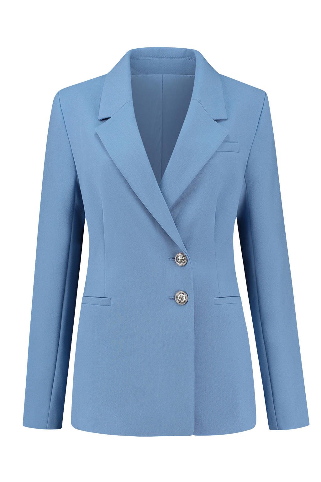 Fifth House x Chantal Janzen getailleerde blazer Avril blauw | wehkamp