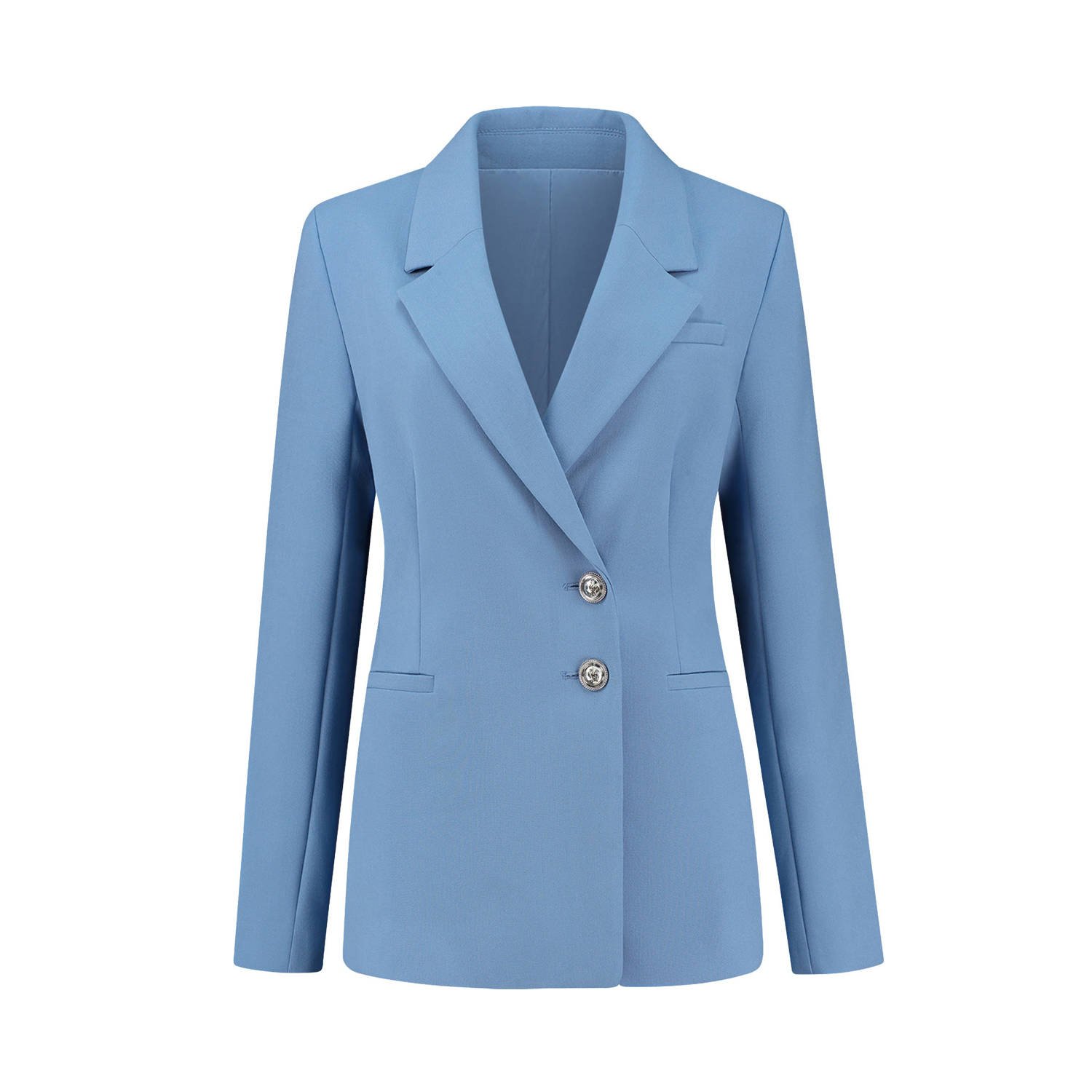 Fifth House x Chantal Janzen getailleerde blazer Avril blauw