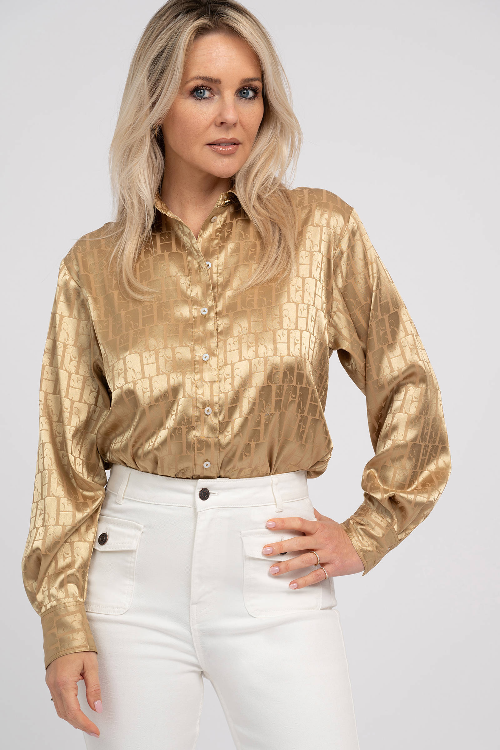 Gouden discount blouse heren