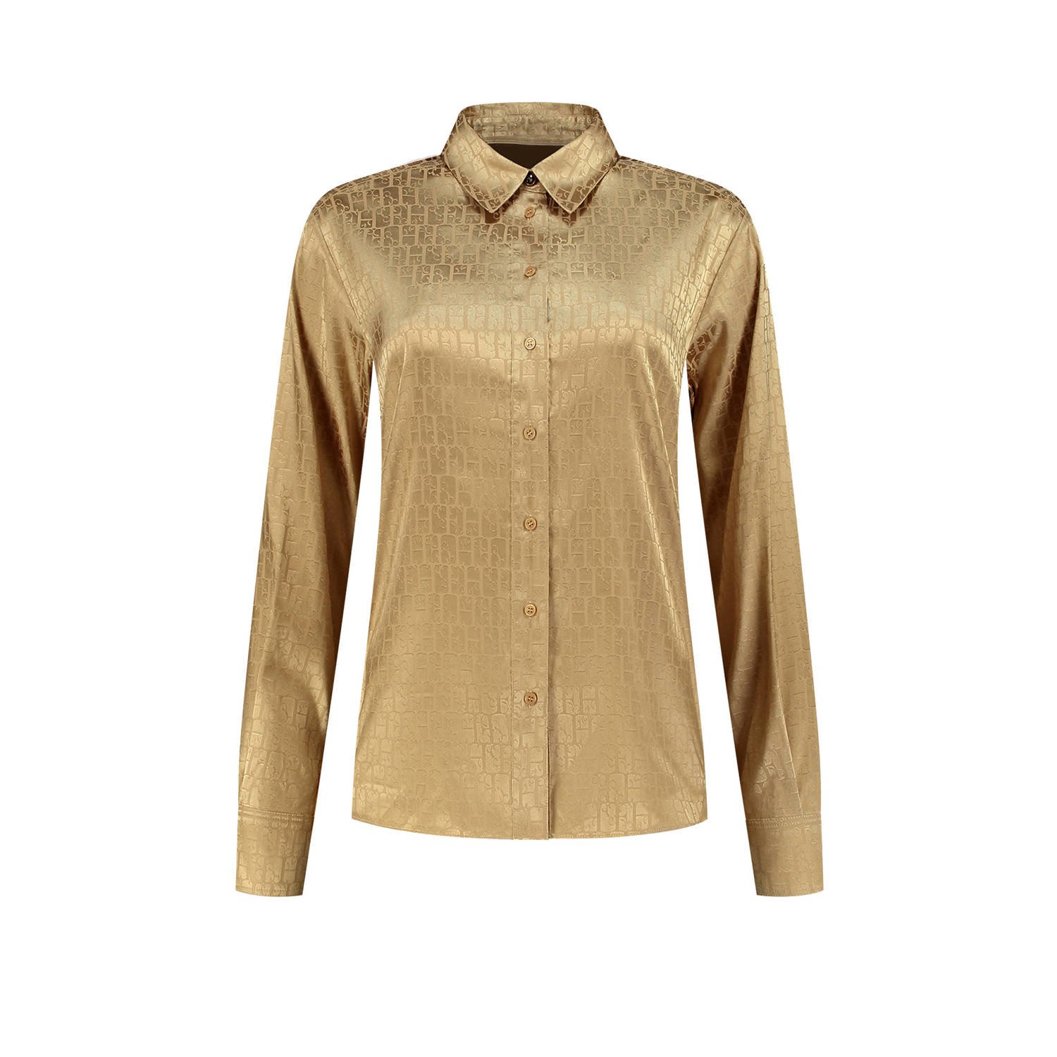 Fifth House x Chantal Janzen blouse Aster met logo goud