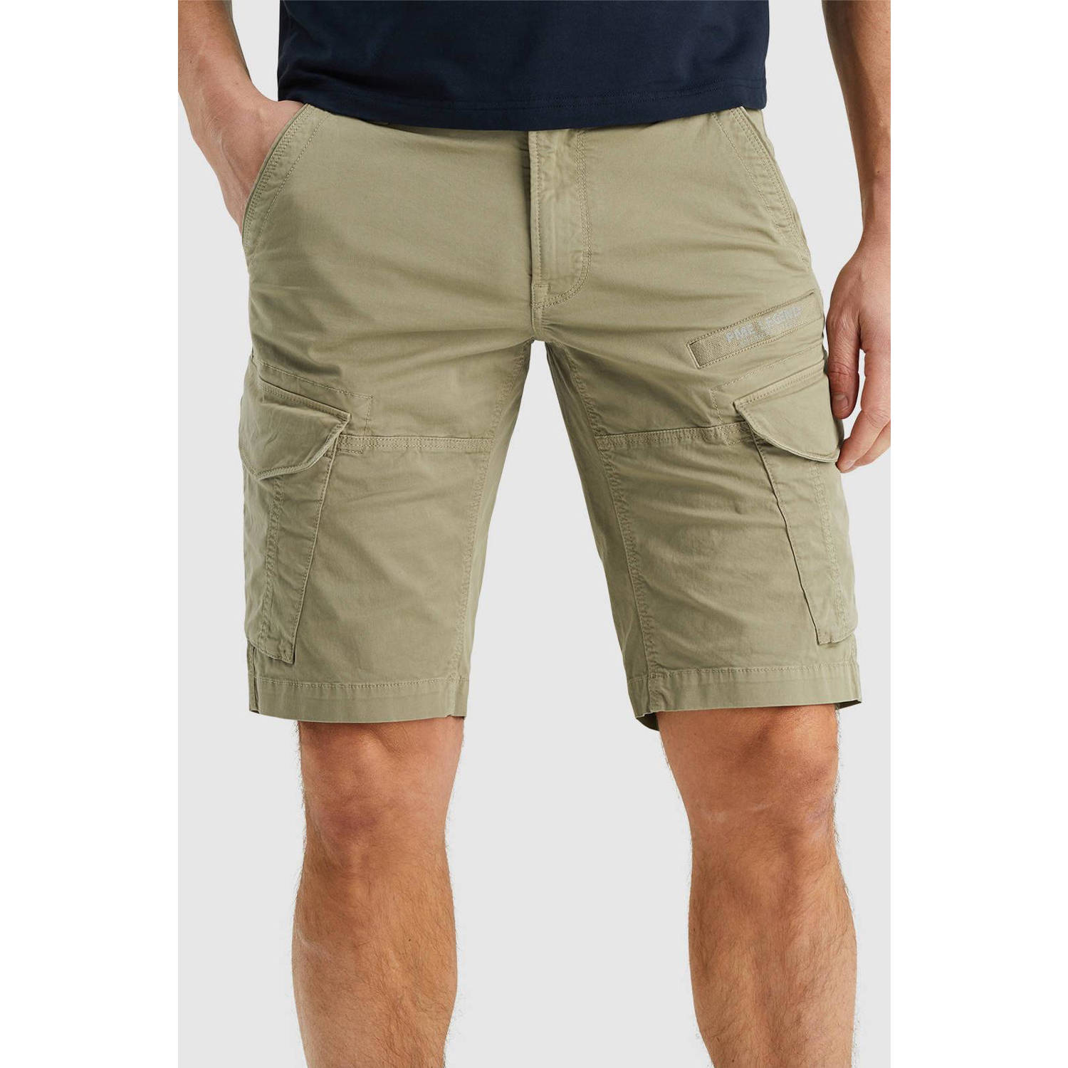 PME LEGEND Heren Broeken Nordrop Cargo Shorts Stretch Twill Bruin