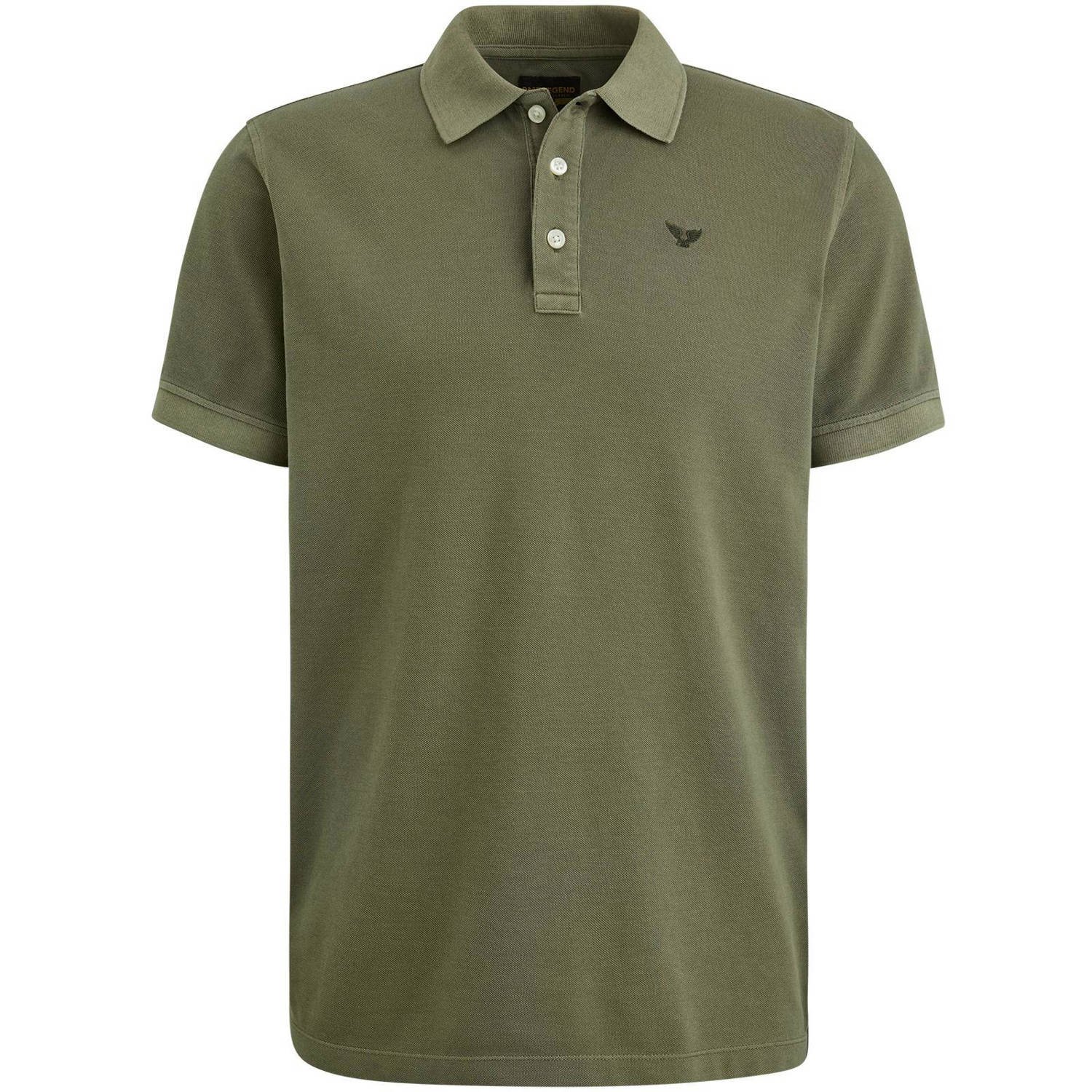 PME LEGEND Heren Polo's & T-shirts Short Sleeve Polo Pique Garment Dye Groen