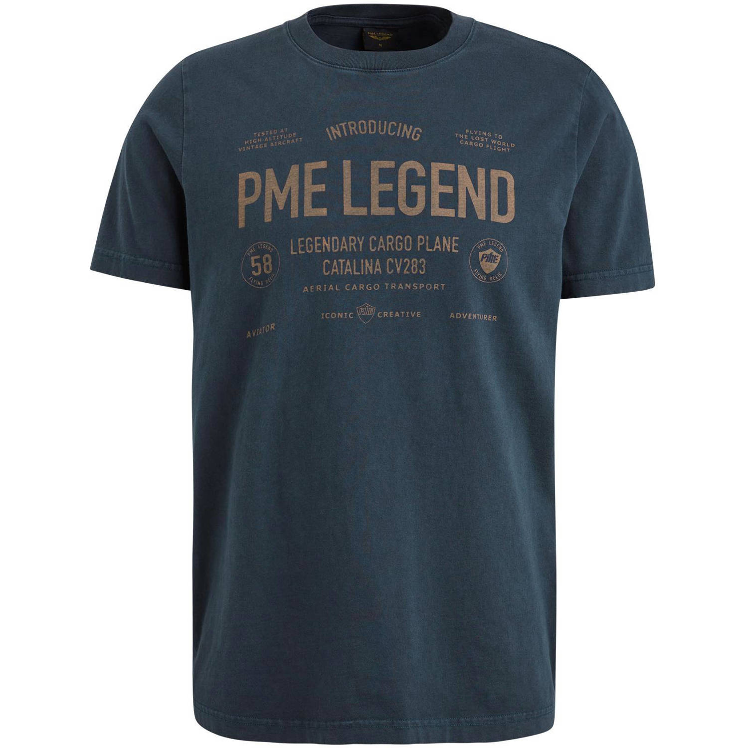 PME Legend T-shirt met printopdruk