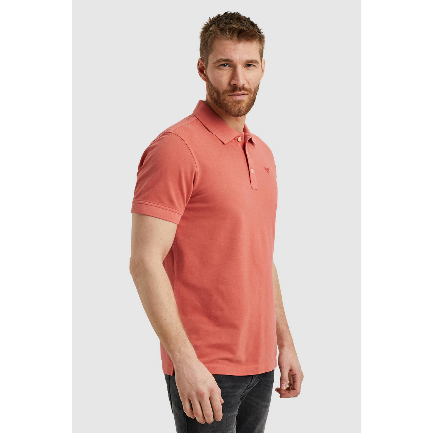 PME Legend regular fit polo met logo roze