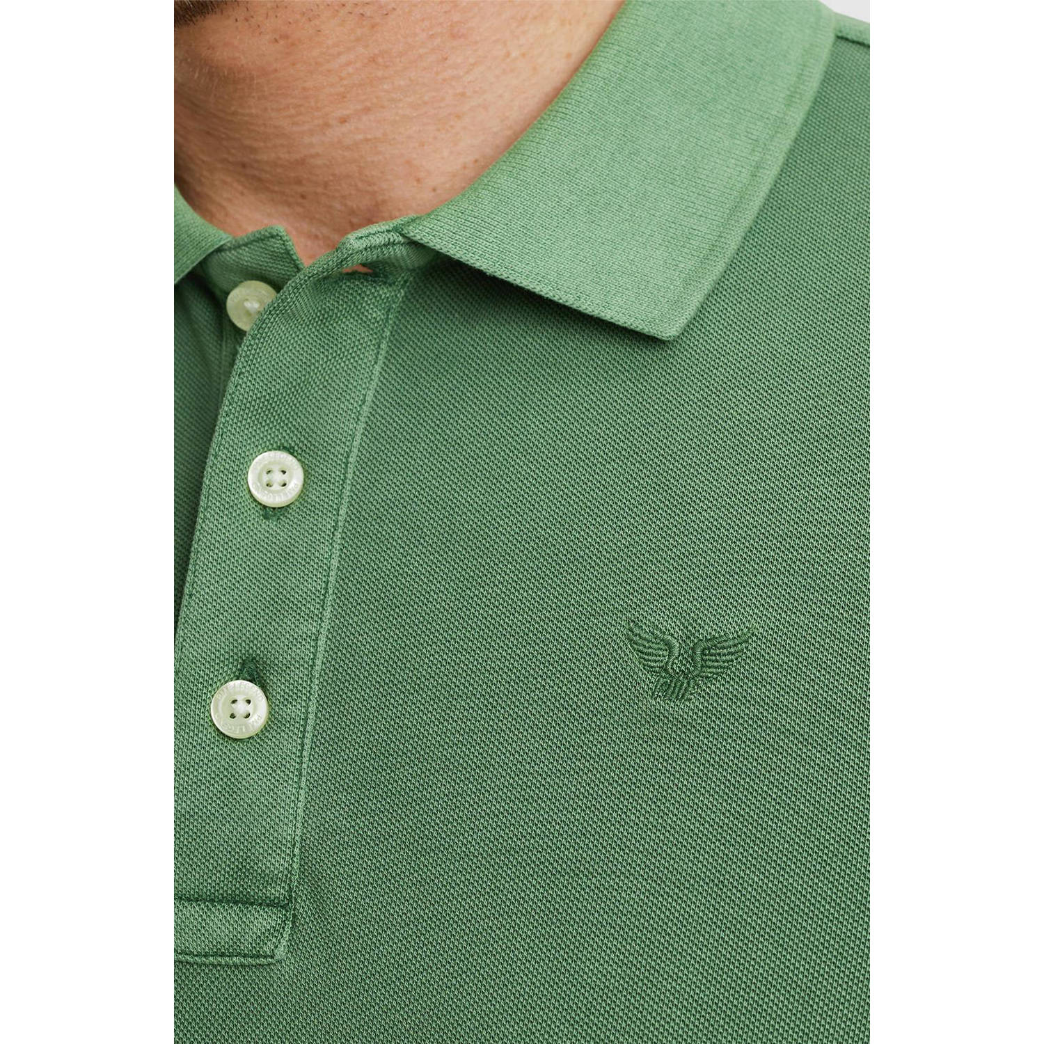 PME Legend regular fit polo met logo groen