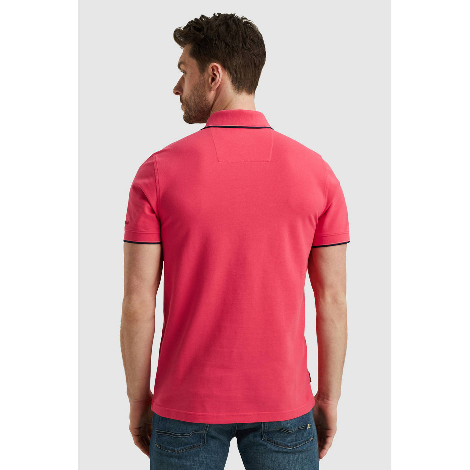PME Legend regular fit polo met logo roze