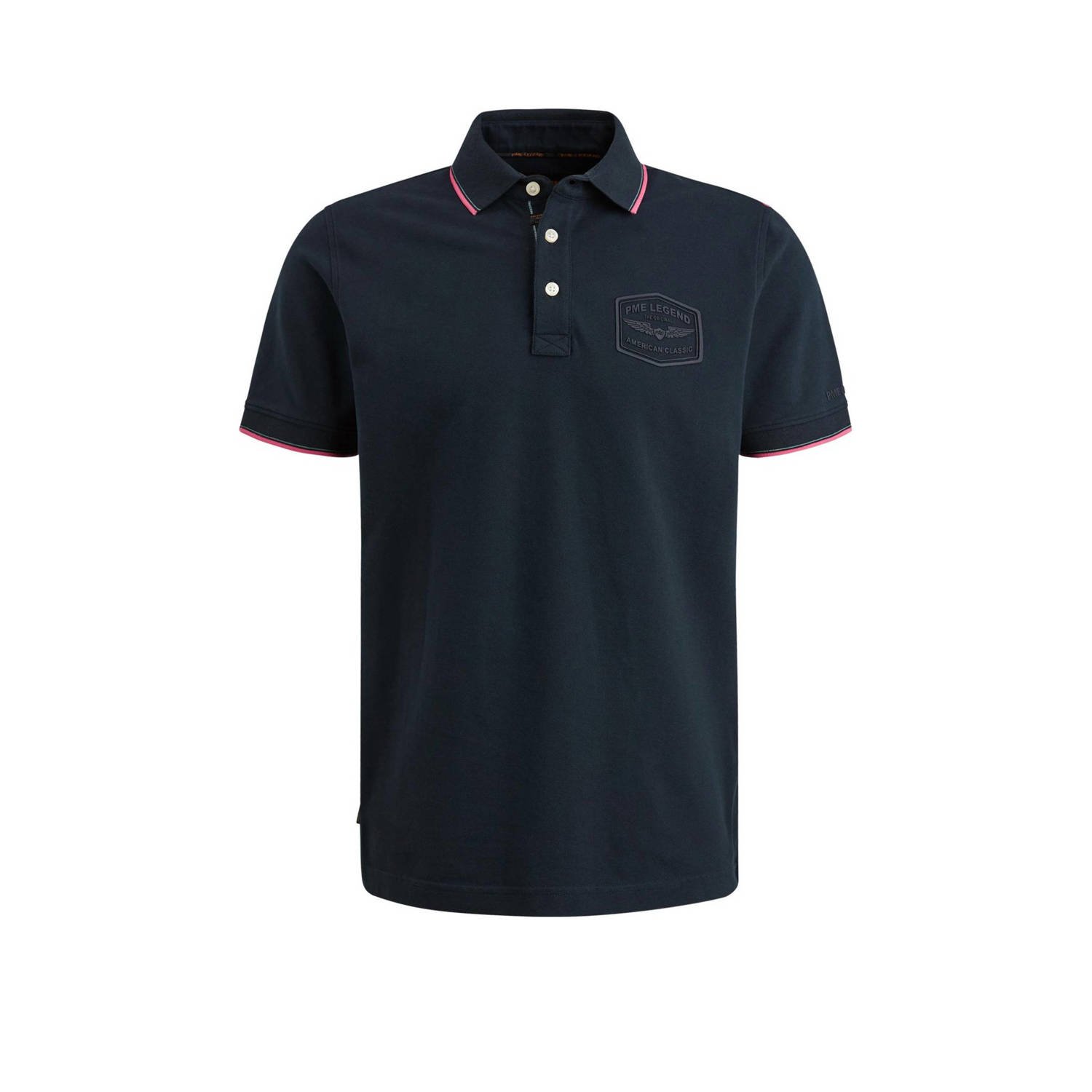 PME Legend Stretch Piqué Korte Mouw Polo Blue Heren