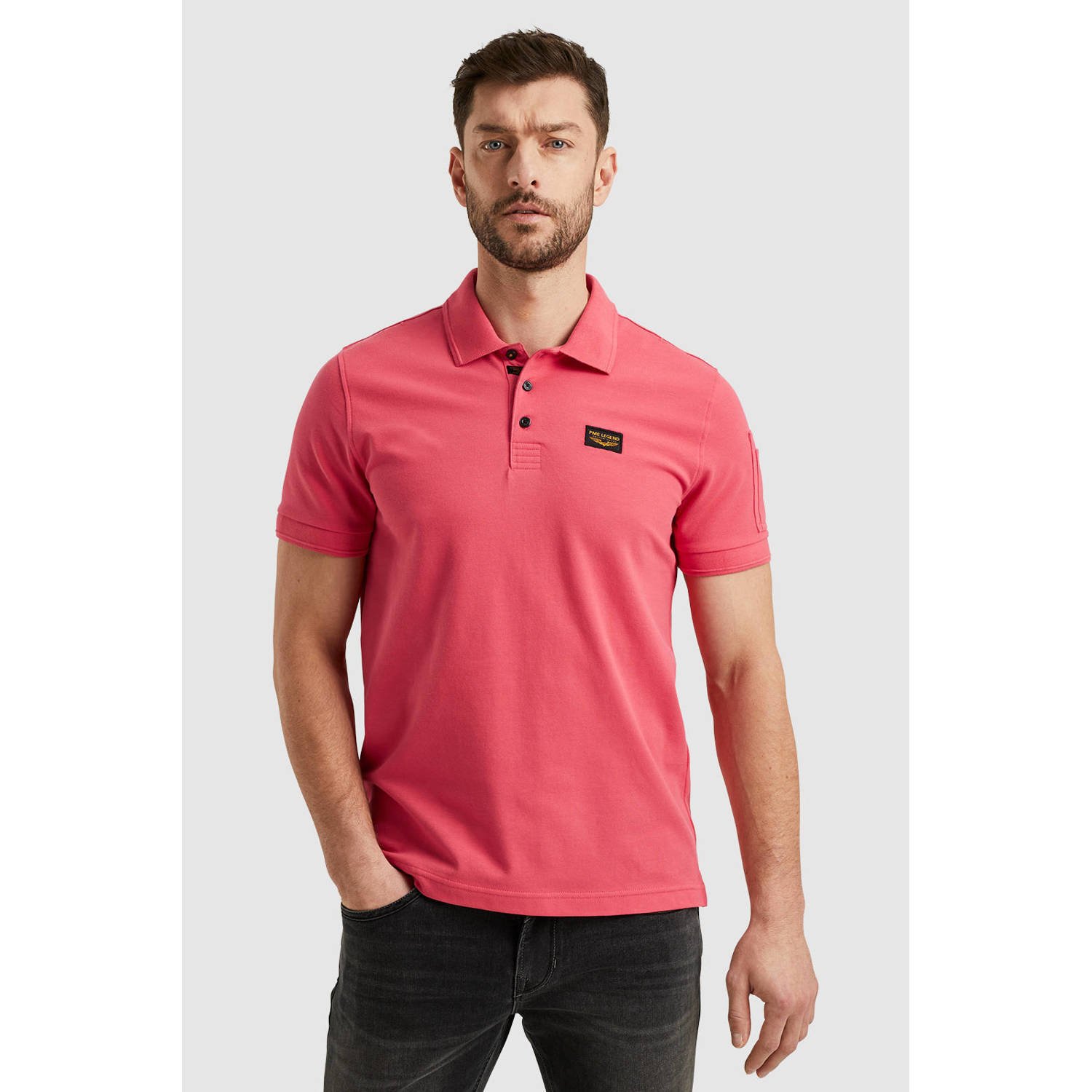 PME Legend polo met logo roze