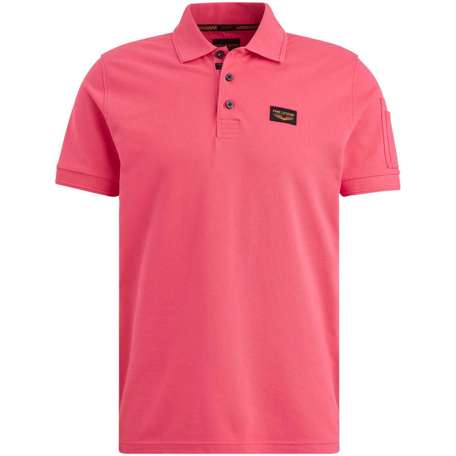 PME Legend Trackway Polo Shirt voor Heren Pink Heren