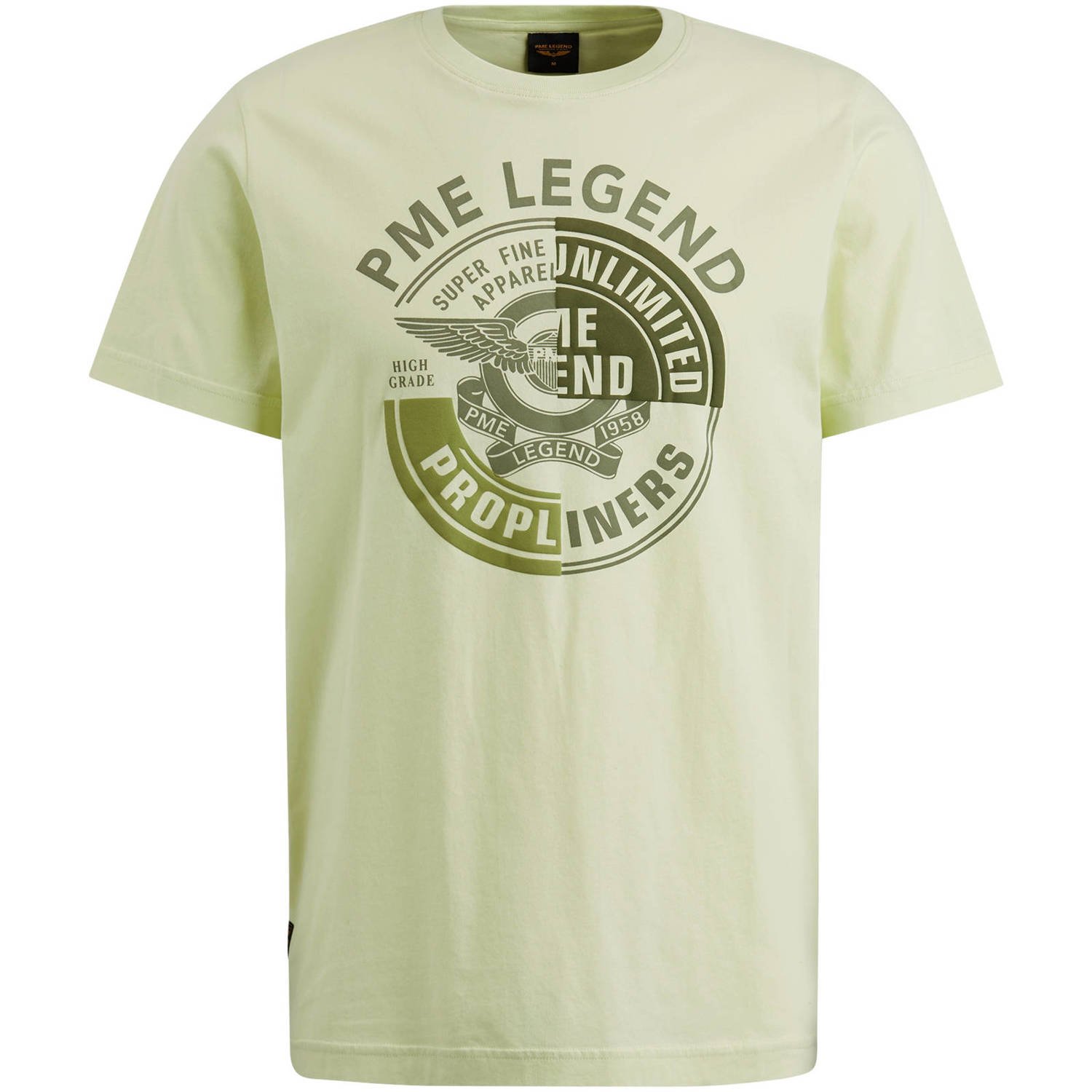 PME Legend Korte Mouw R-hals Jersey T-shirt Yellow Heren