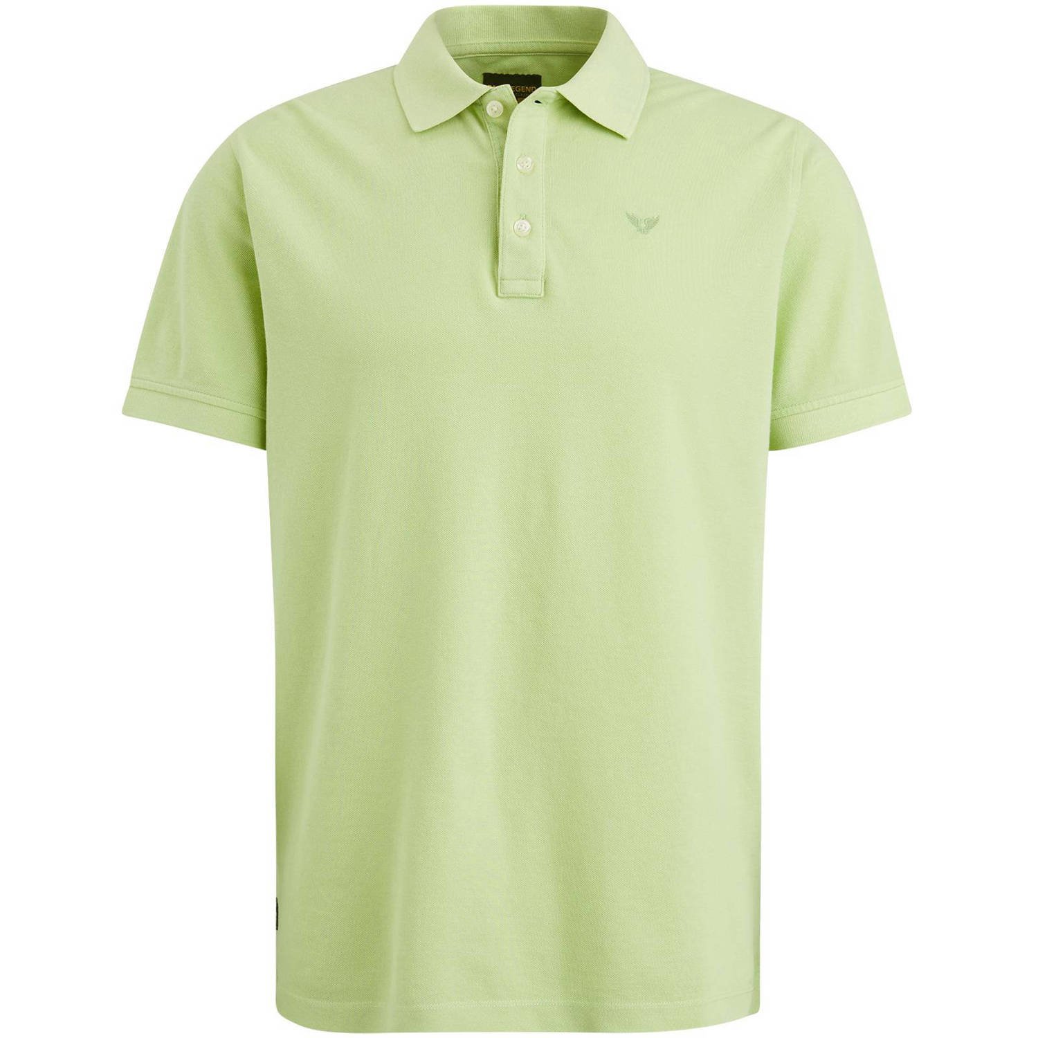 PME Legend polo met logo lichtgroen