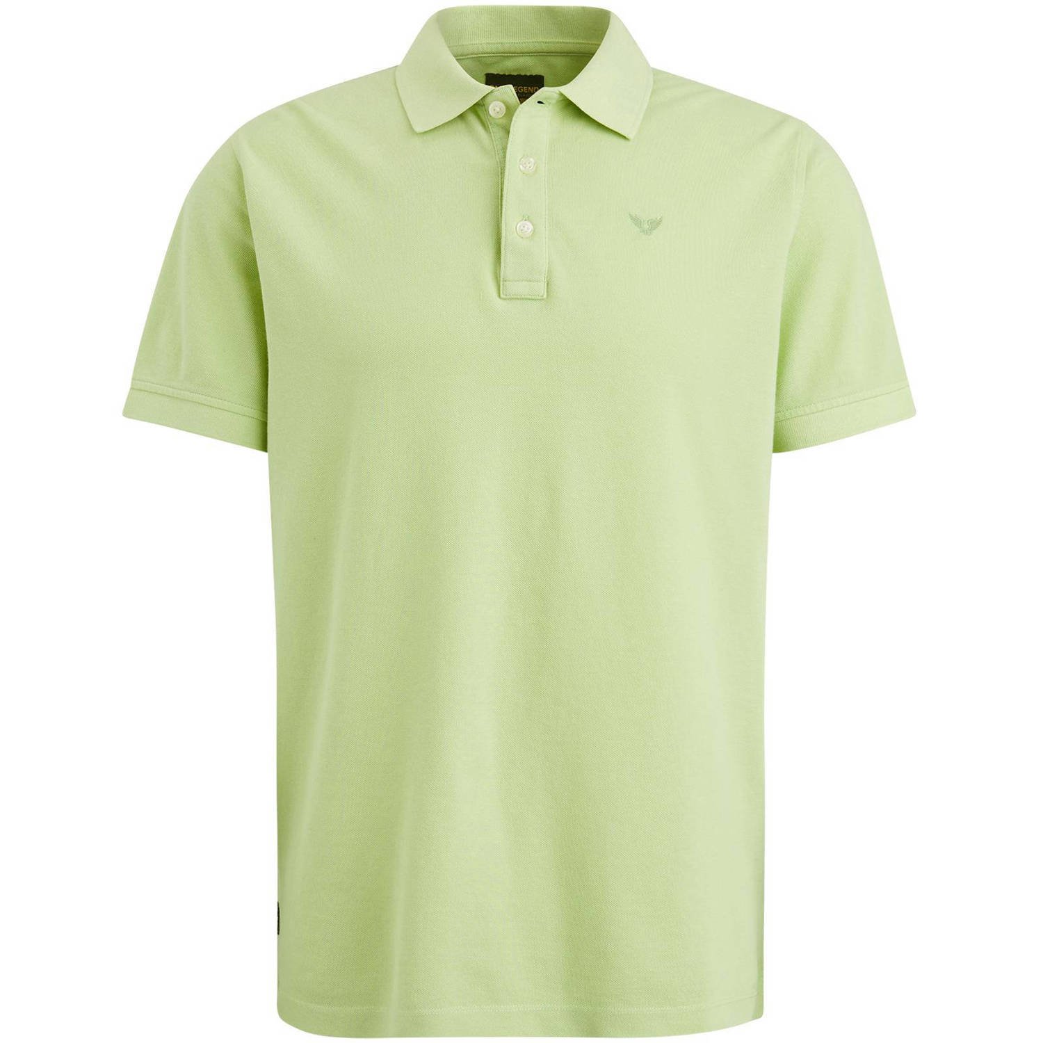 PME Legend polo met logo lichtgroen