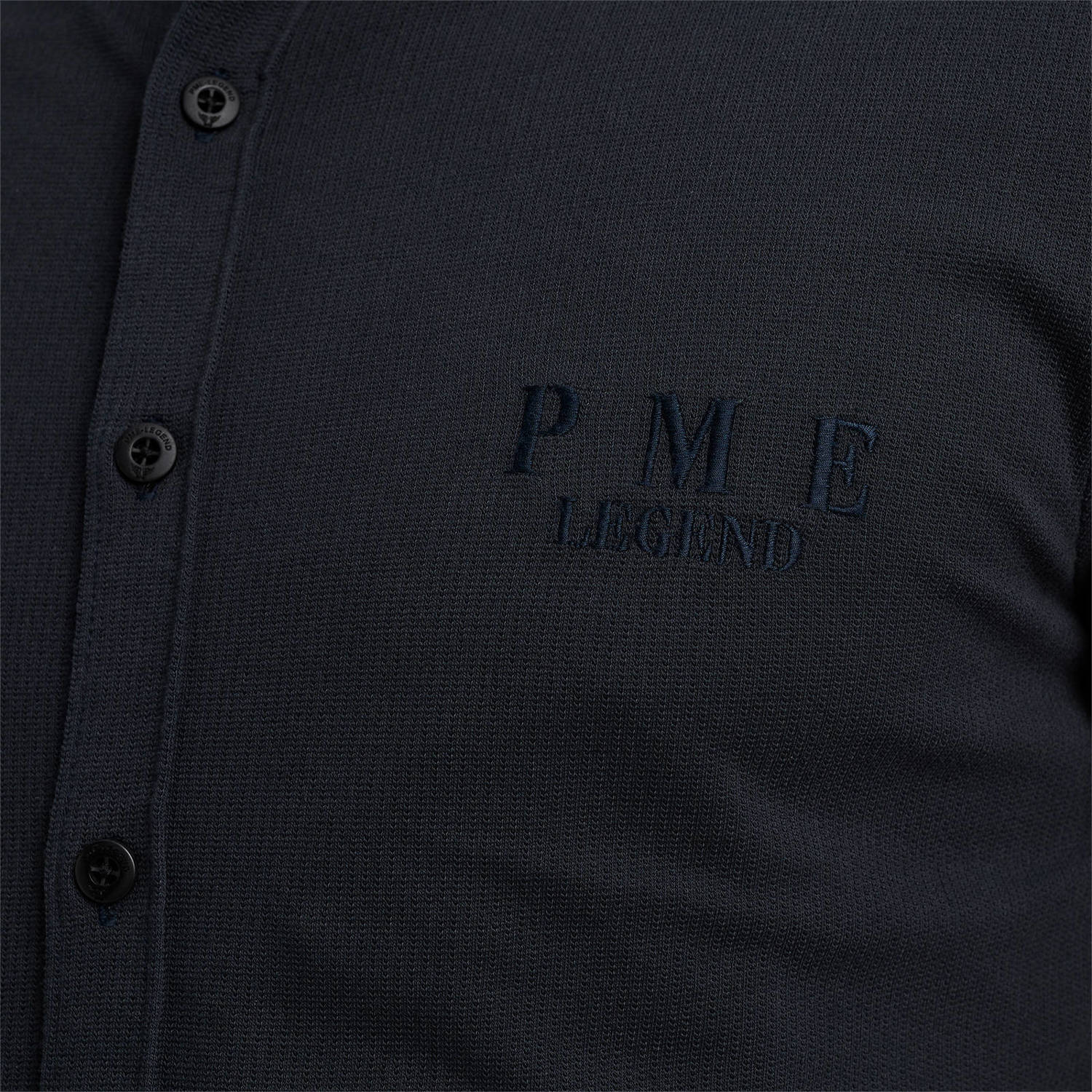 PME Legend regular fit overhemd met logo donkerblauw