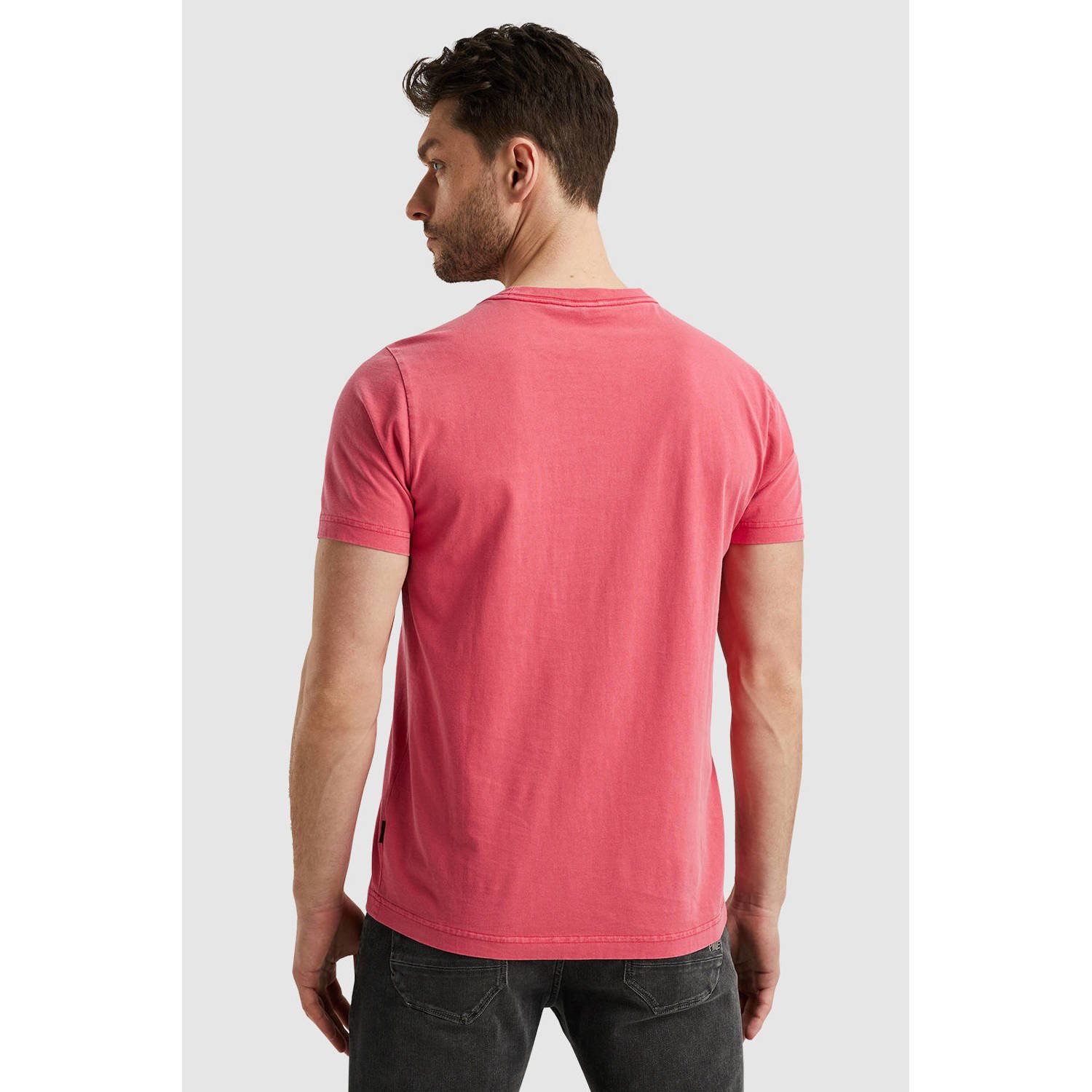 PME Legend T-shirt met printopdruk roze