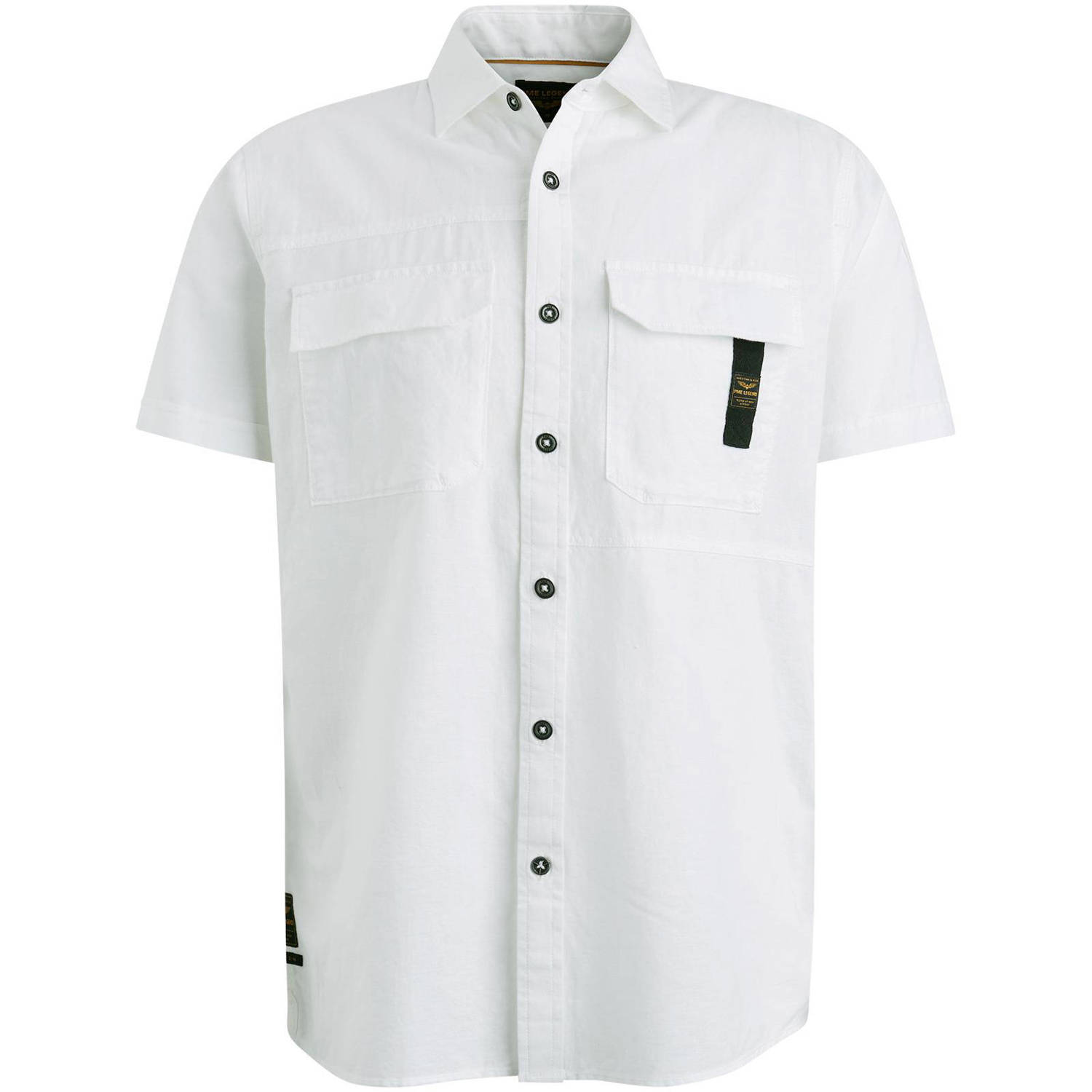 PME LEGEND Heren Overhemden Short Sleeve Shirt Ctn linen Ecru