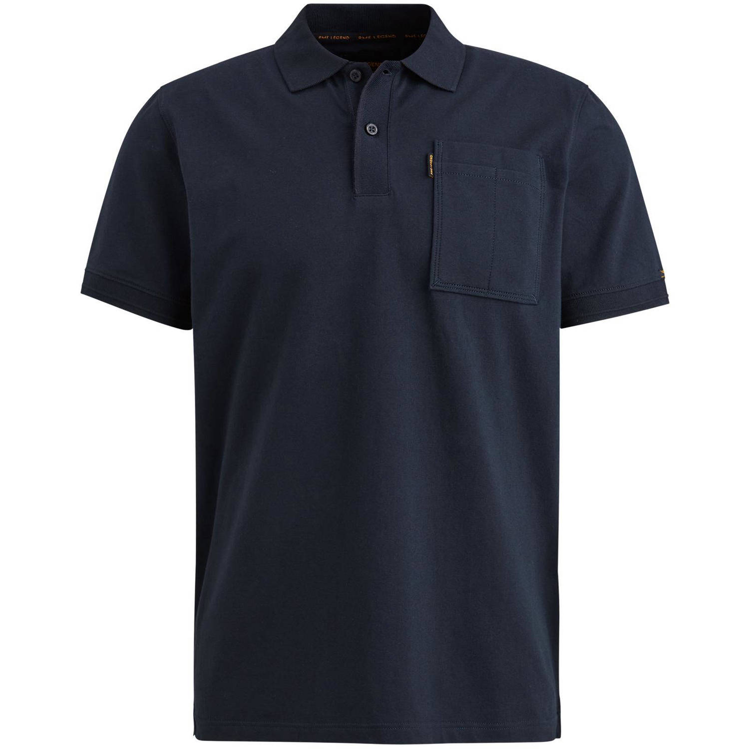 PME LEGEND Heren Polo's & T-shirts Short Sleeve Polo Stretch Jersey Blauw