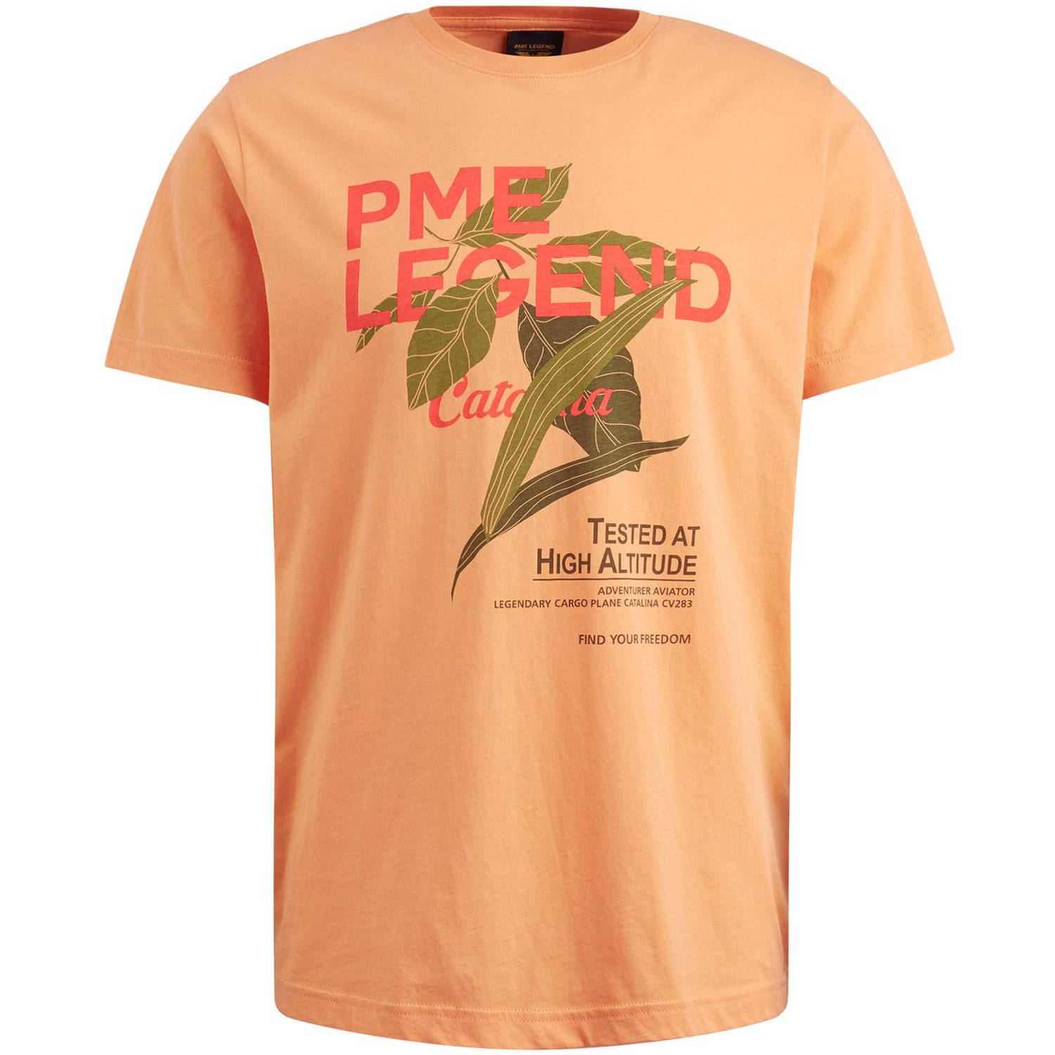 PME Legend Korte Mouw R-hals Jersey T-shirt Orange Heren