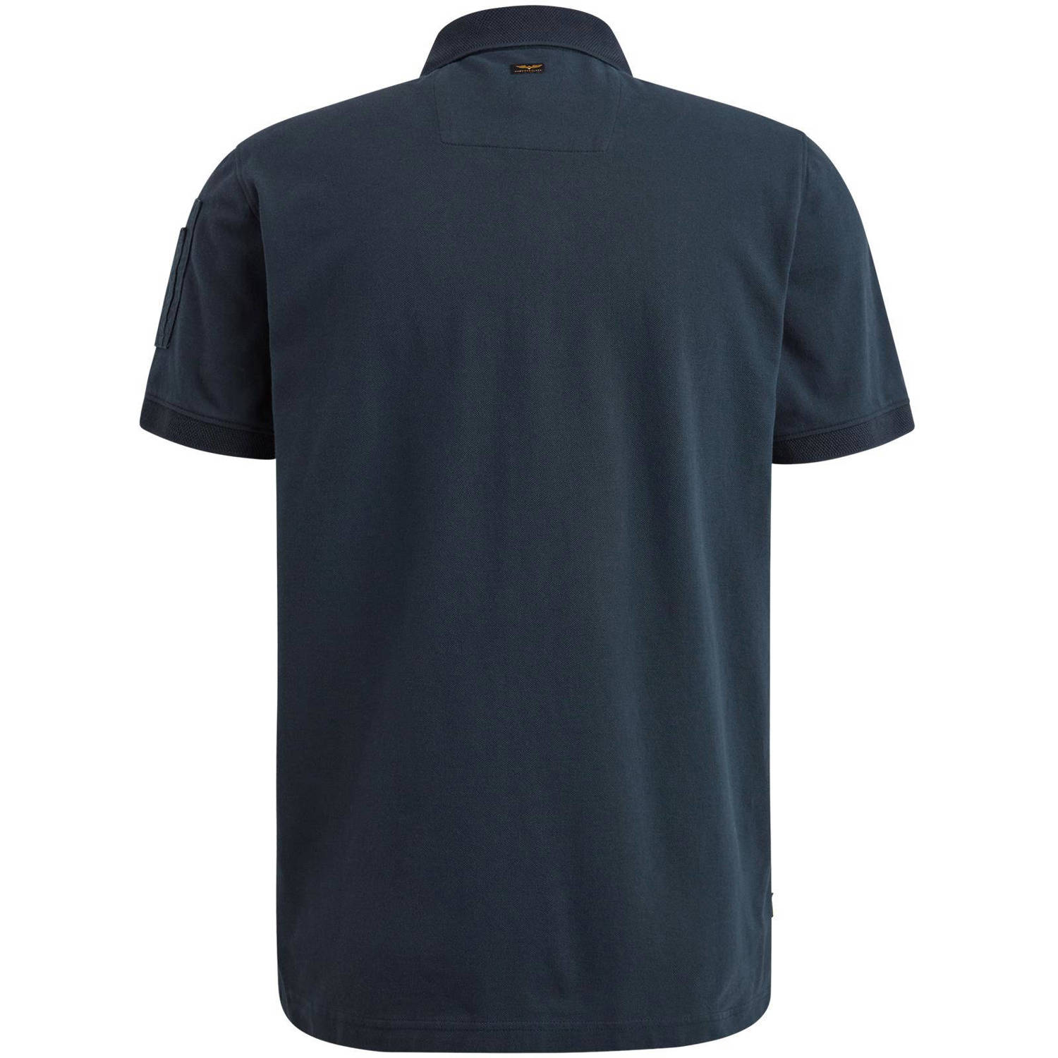 PME Legend polo met printopdruk donkerblauw