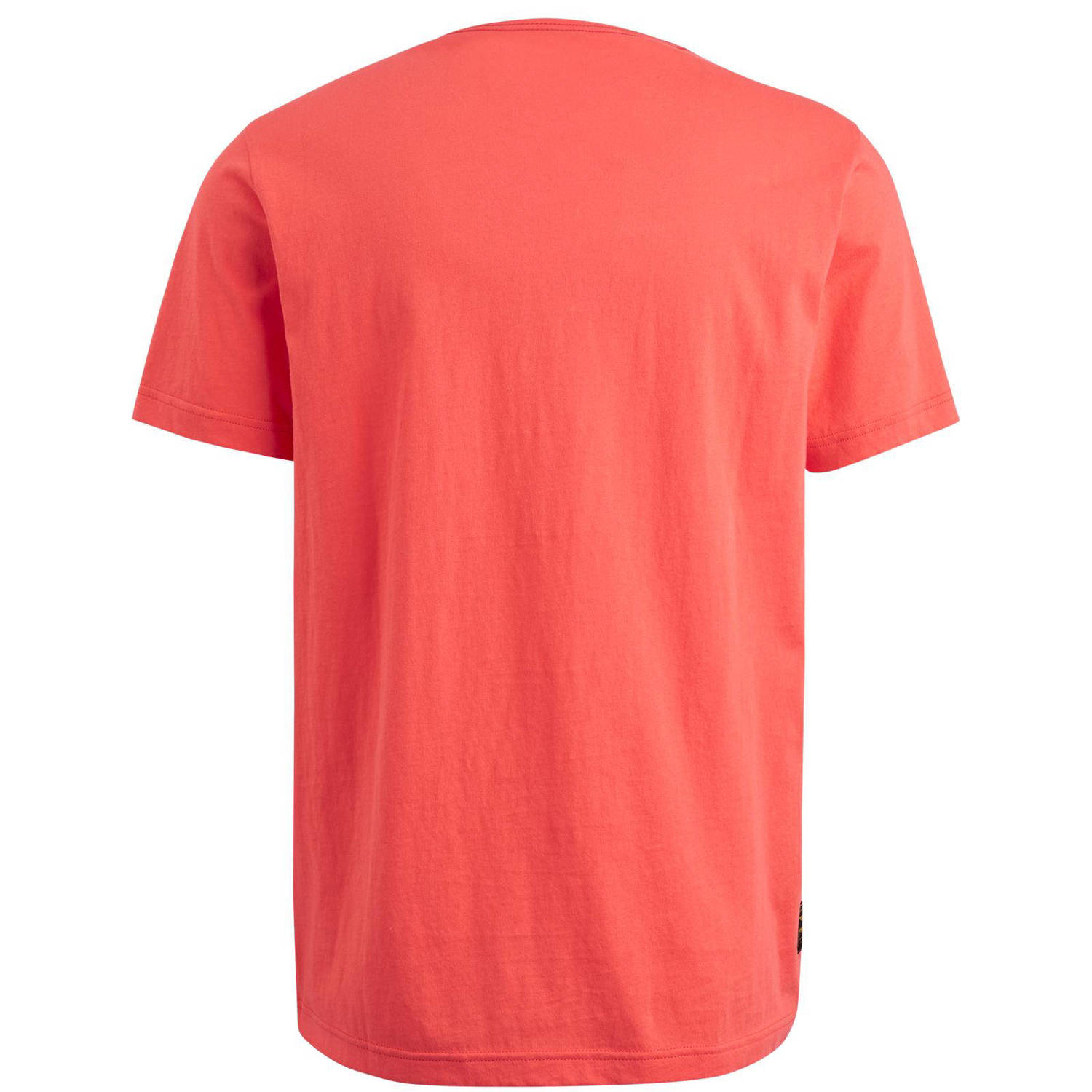PME Legend T-shirt met printopdruk koraalrood
