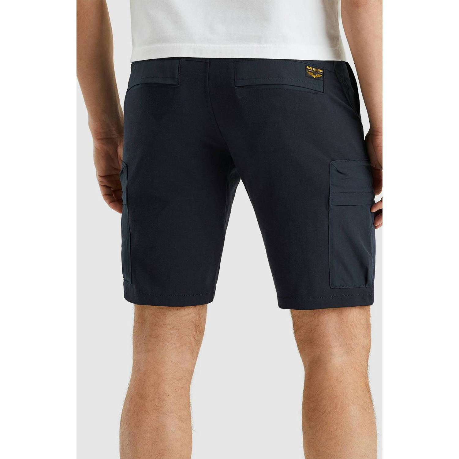 PME Legend regular fit cargo short AIRYLON met logo donkerblauw