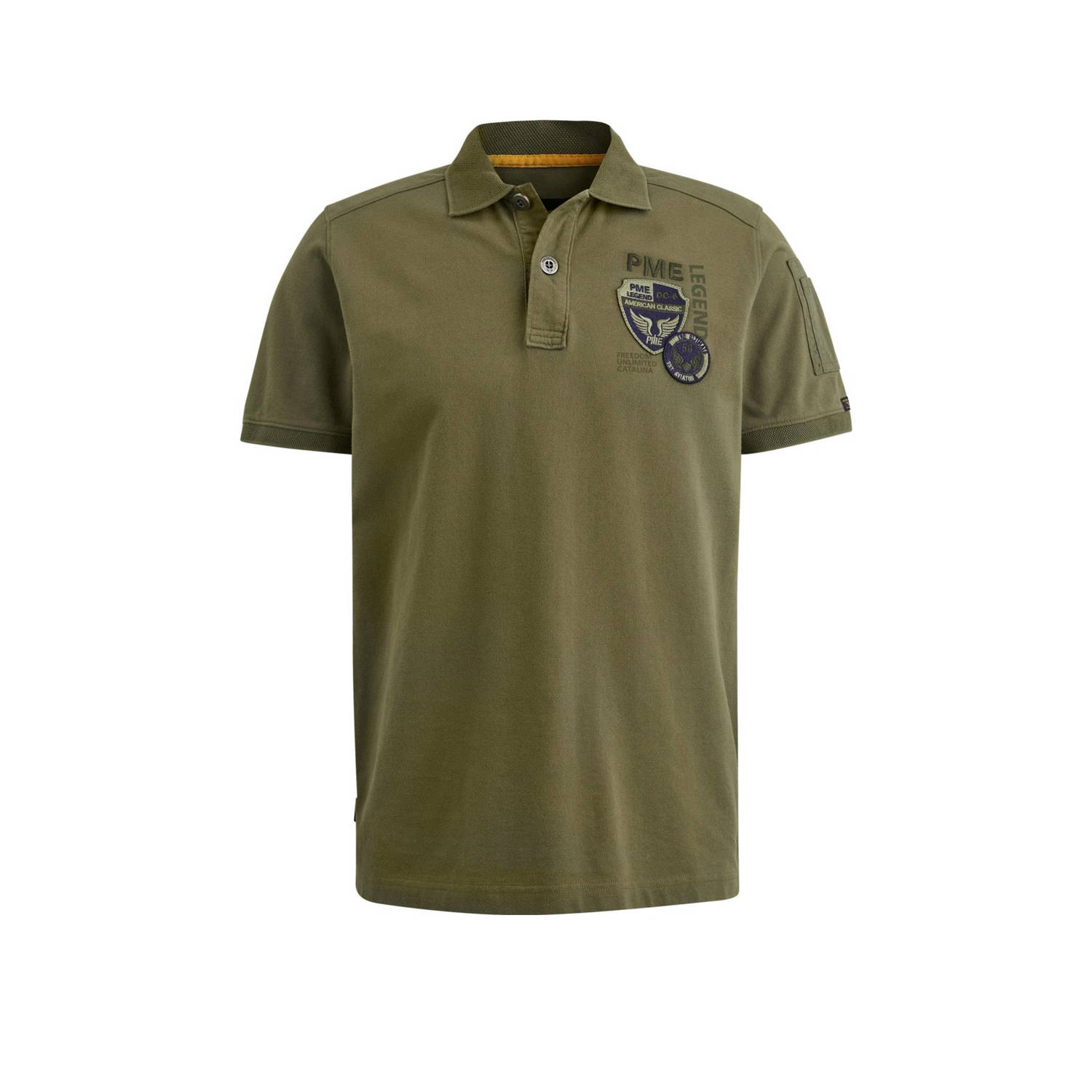 PME Legend polo met printopdruk groen