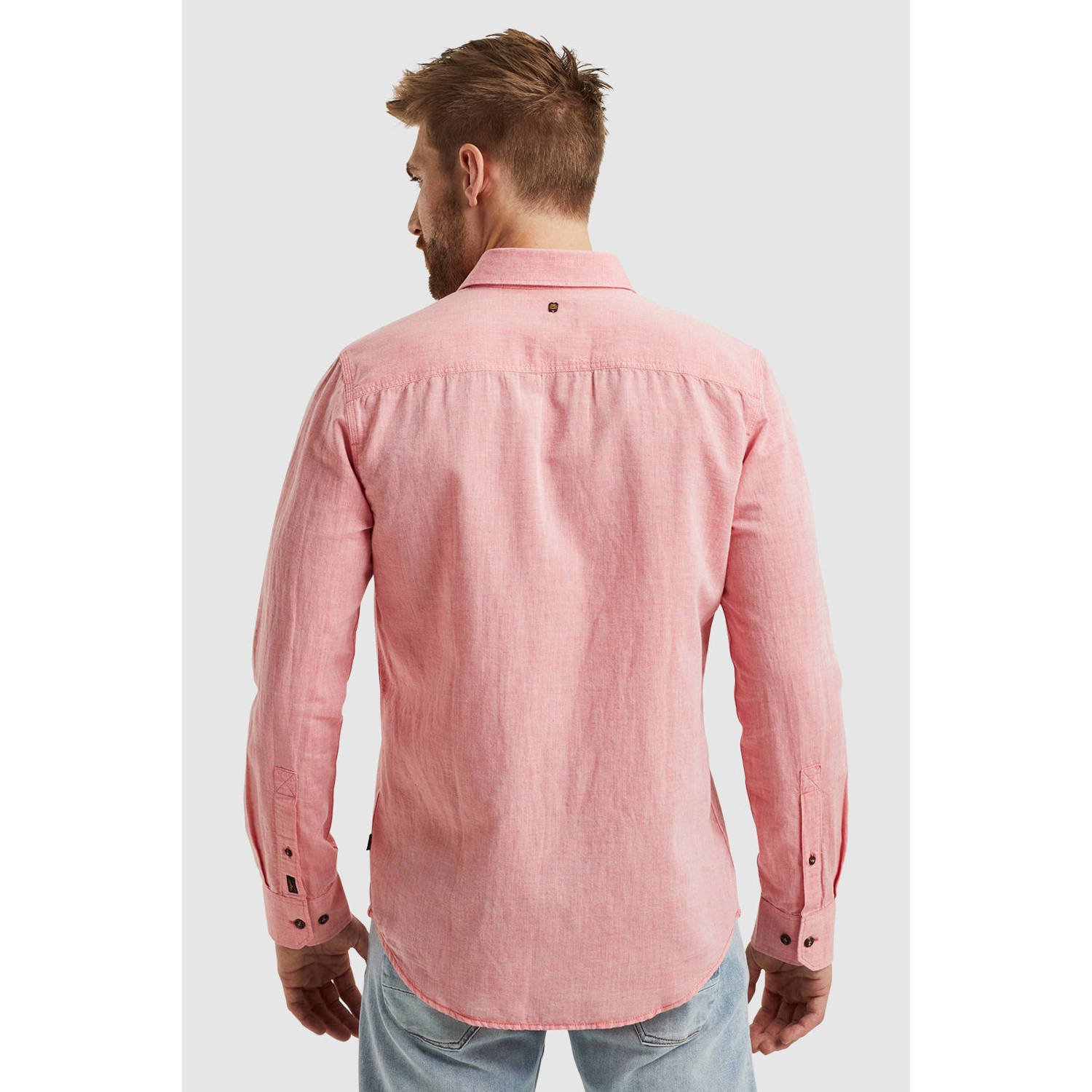 PME Legend regular fit overhemd met logo roze