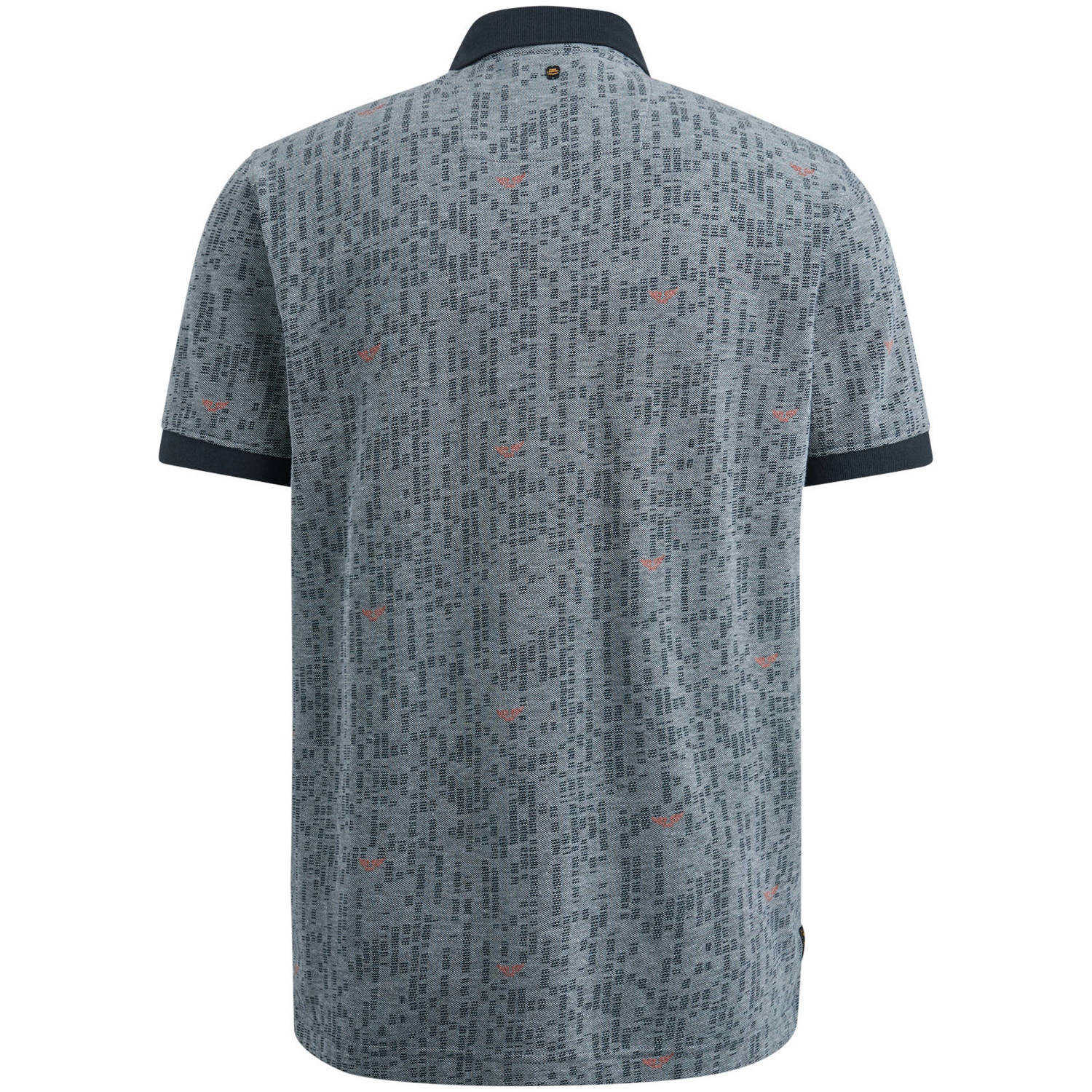 PME Legend regular fit polo met all over print blauw