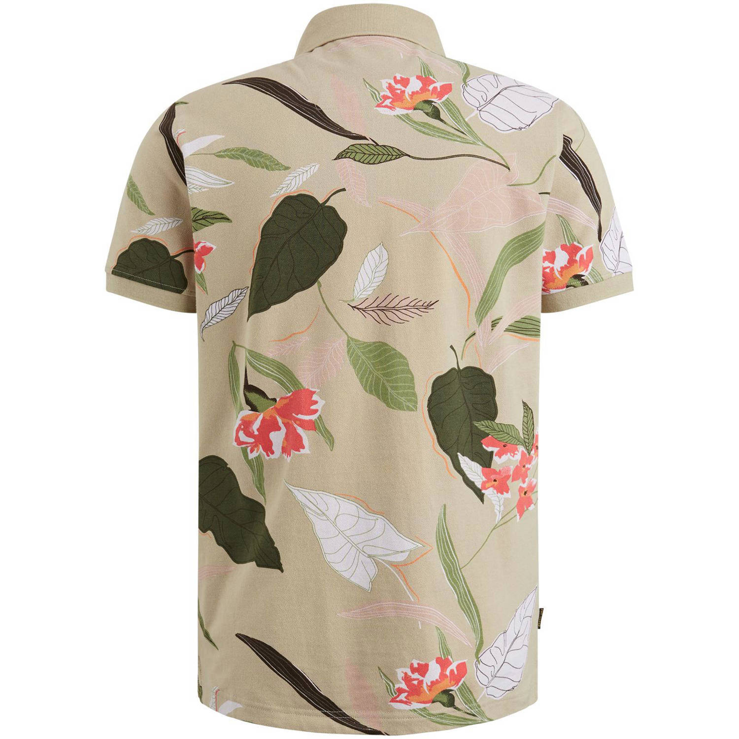 PME Legend polo met all over print beige