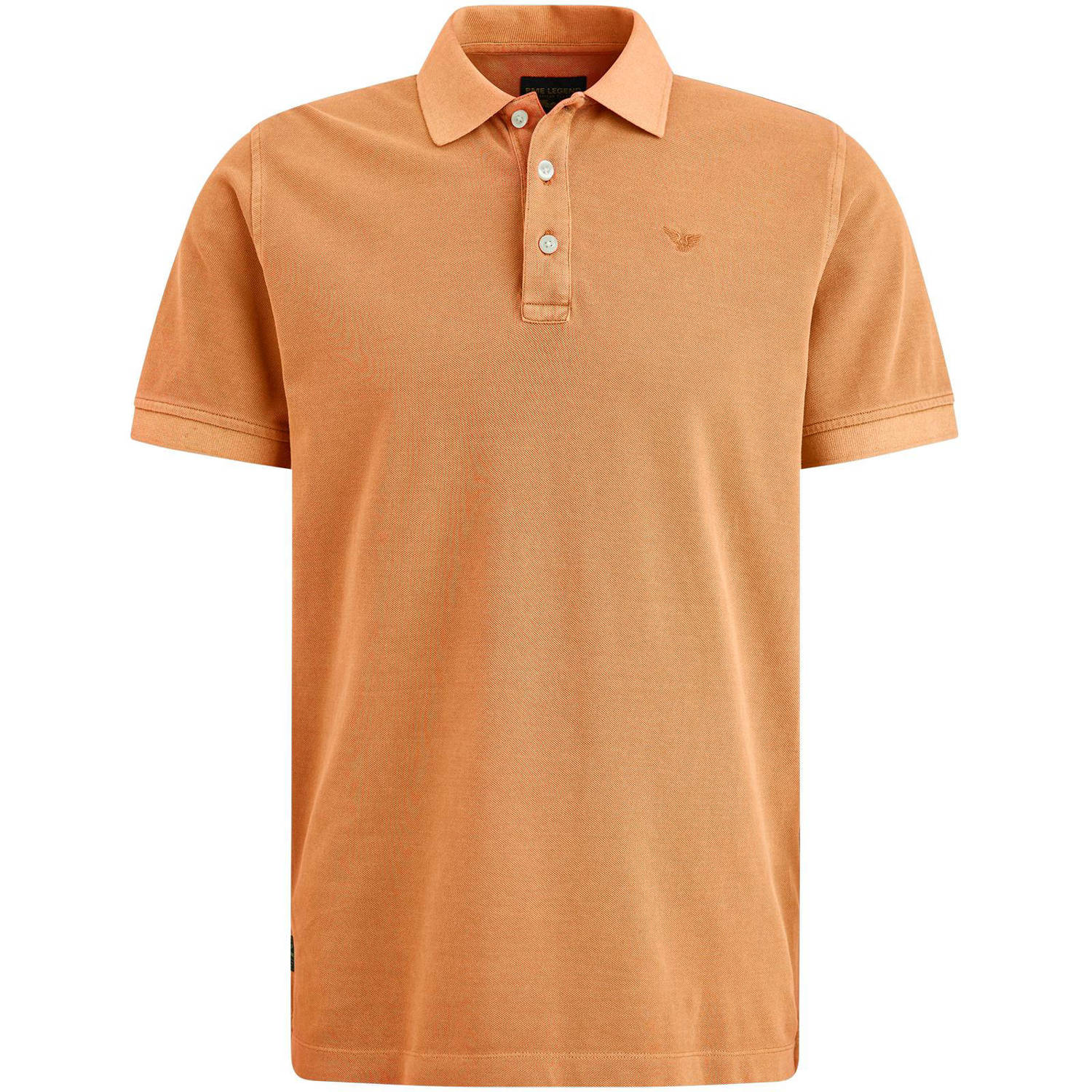 PME LEGEND Heren Polo's & T-shirts Short Sleeve Polo Pique Garment Dye Oranje