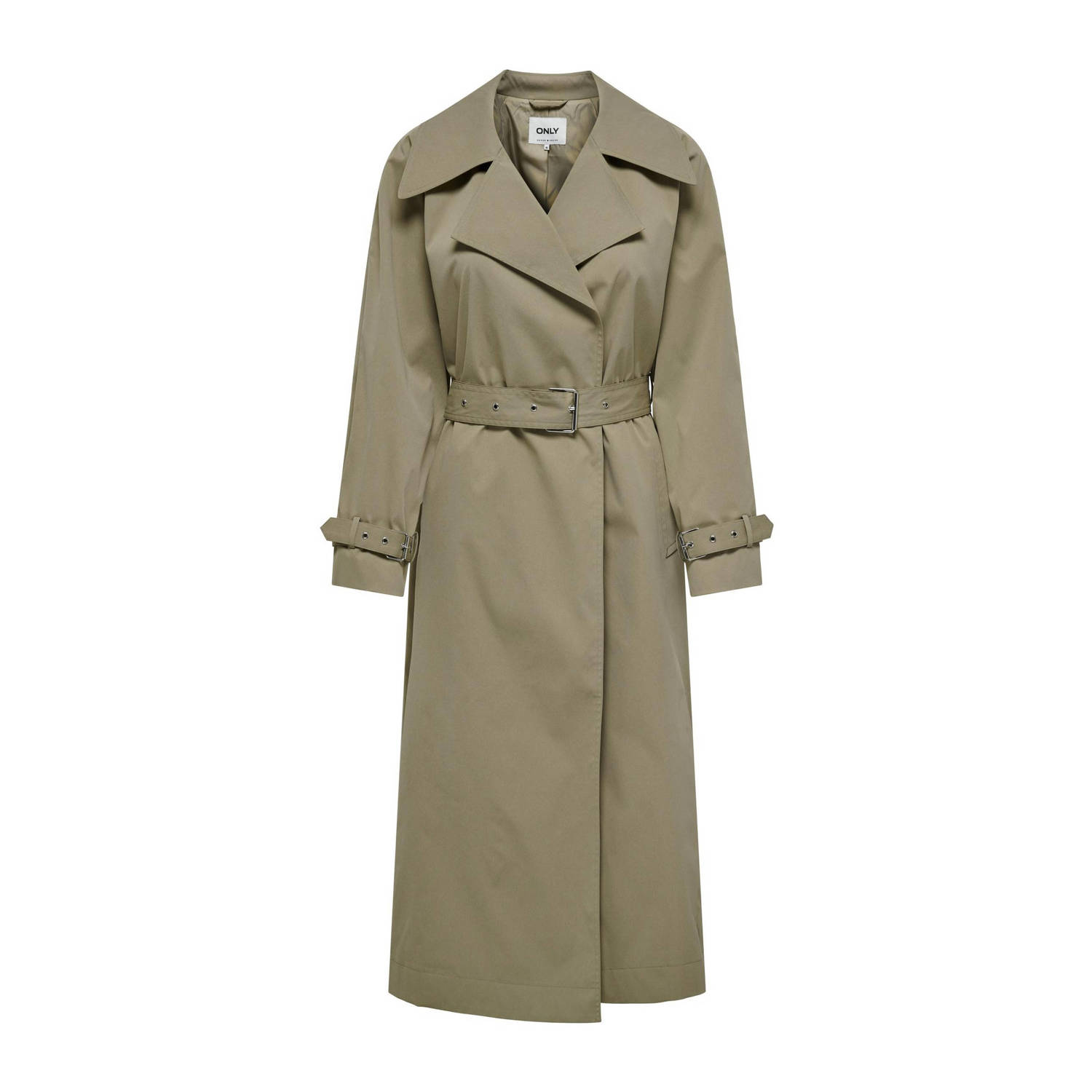 ONLY trenchcoat jas ONLAPRIL SUMMER met ceintuur beige