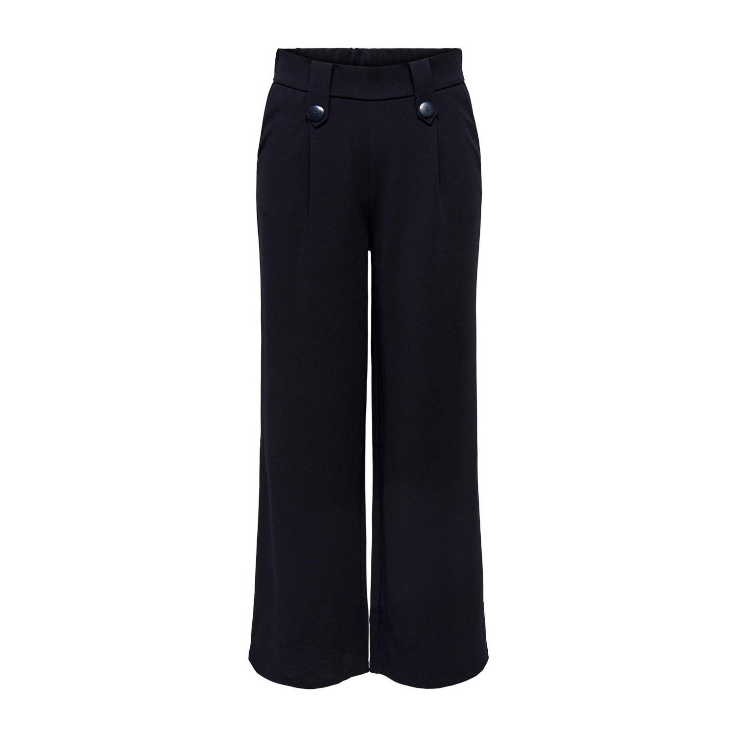 ONLY wide leg broek ONLSANIA donkerblauw