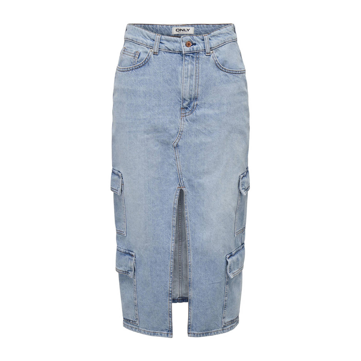 ONLY spijkerrok ONLPOSEY light blue denim