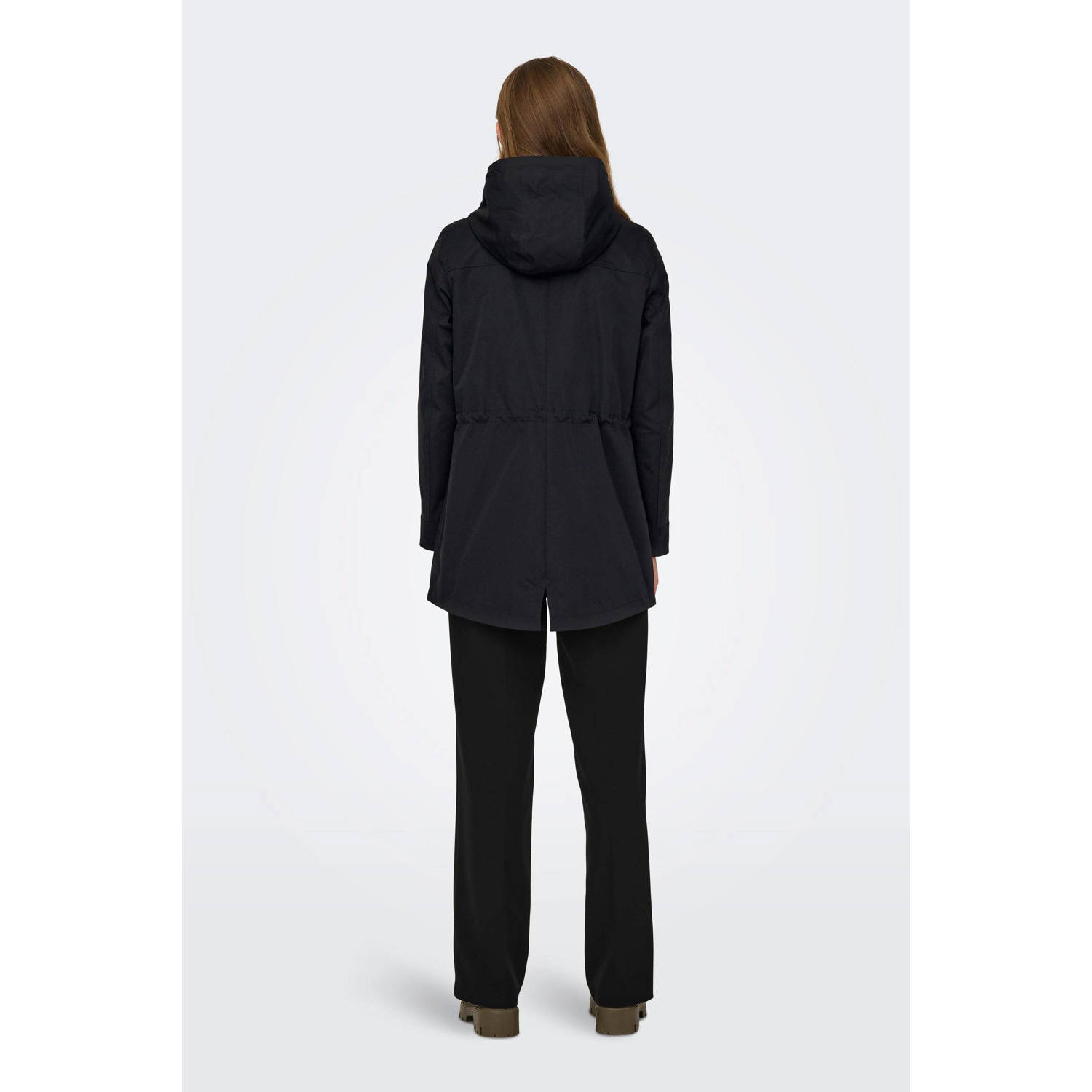 ONLY jas ONLLOUISE van polyester zwart