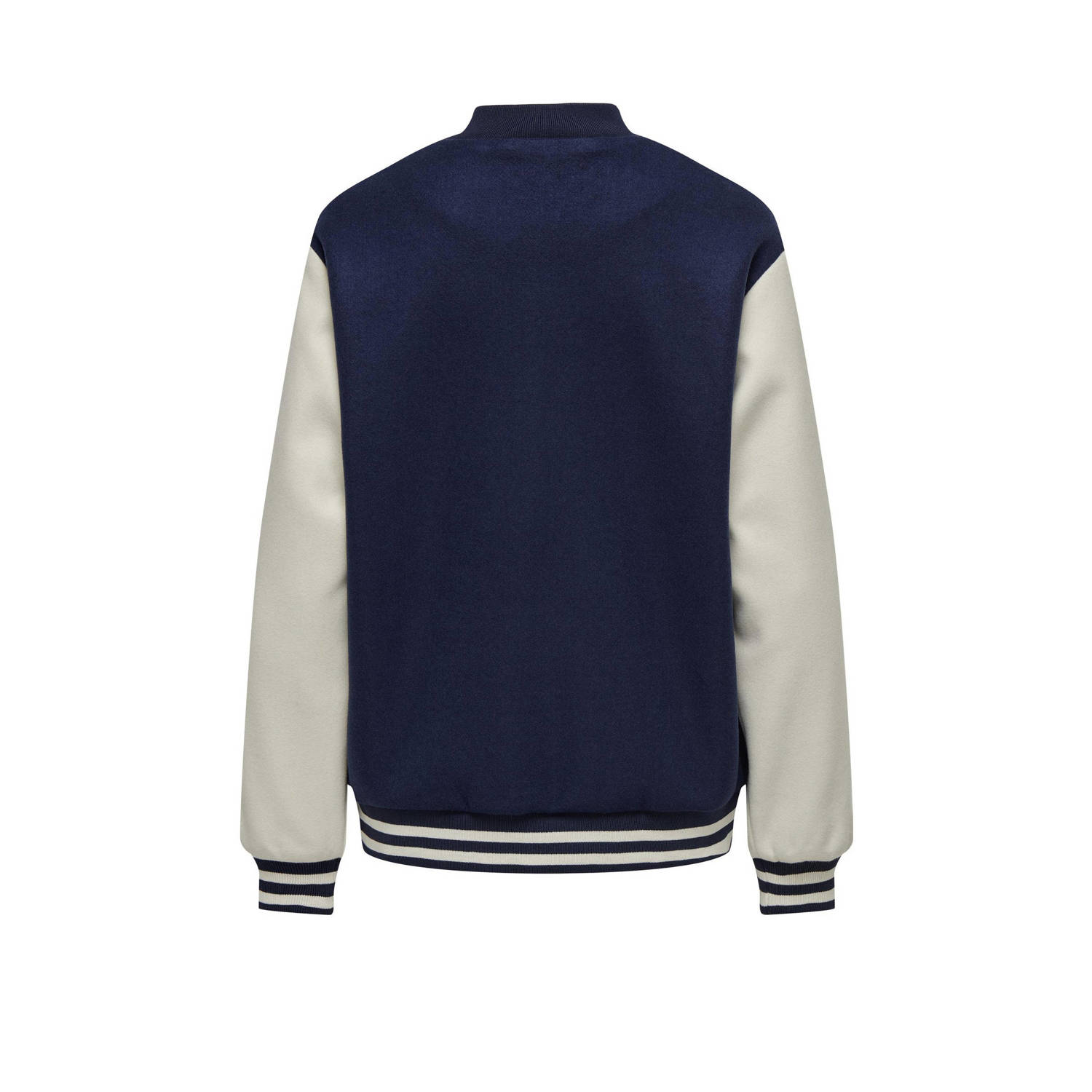 ONLY bomberjack ONLSILJA van gerecycled polyester donkerblauw wit