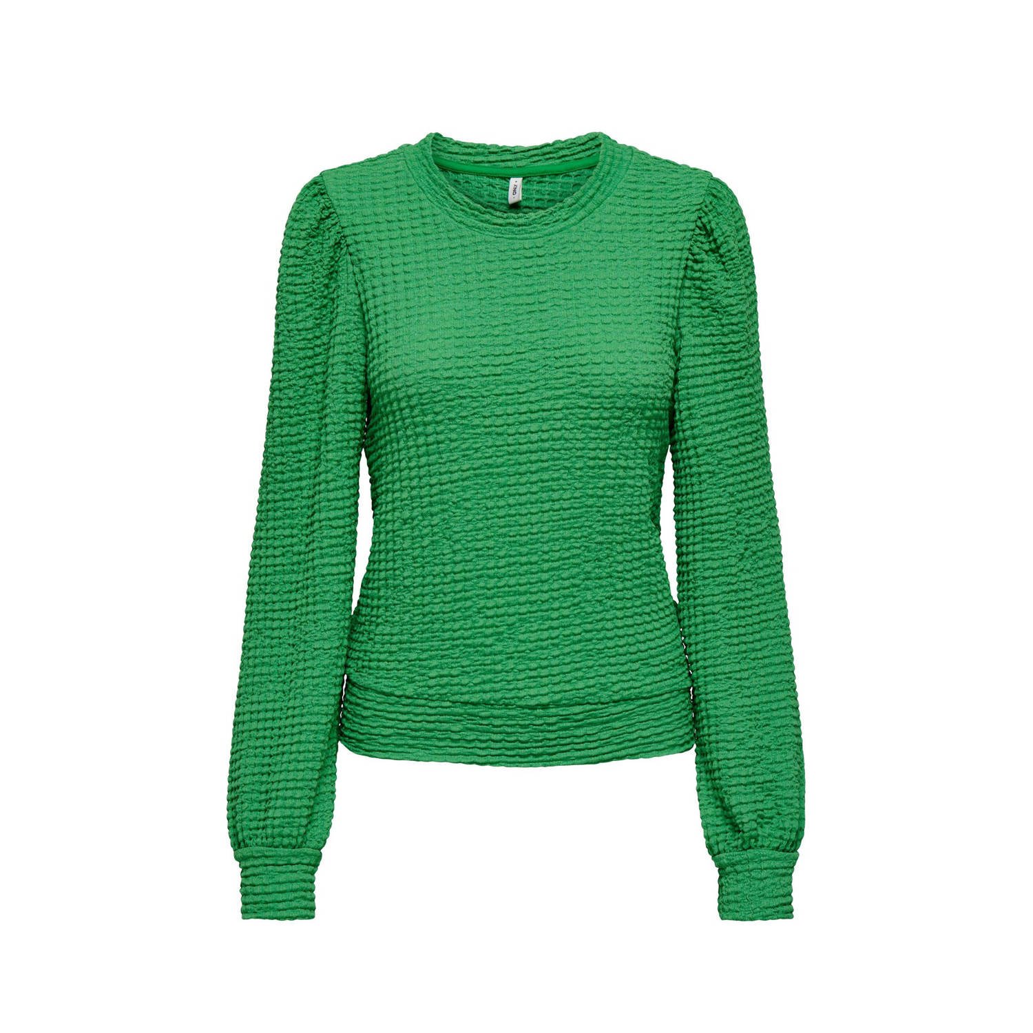 ONLY top ONLMAI met textuur groen