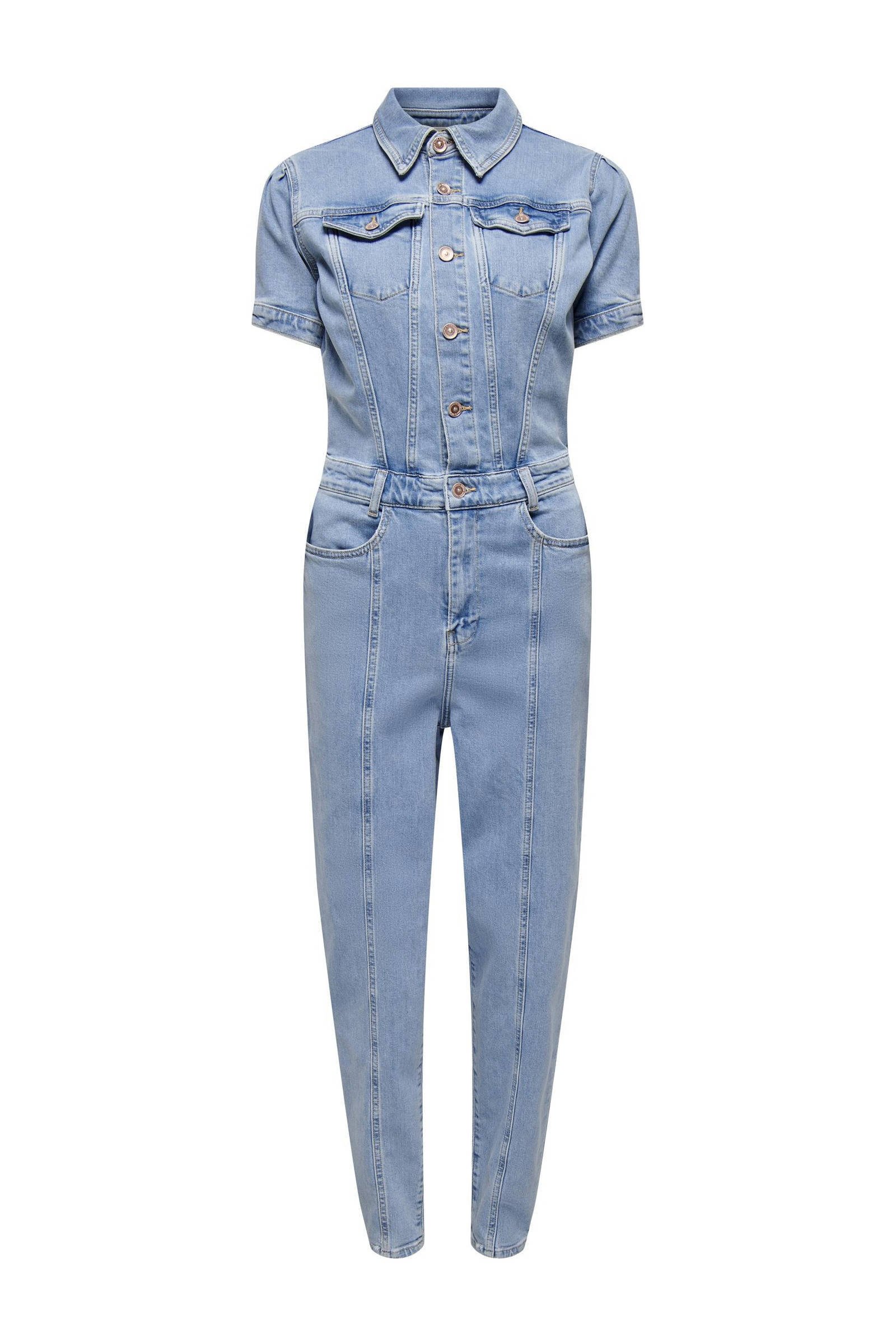 Buy Only Blue Cotton Maxi Denim Jumpsuit for Women Online @ Tata CLiQ