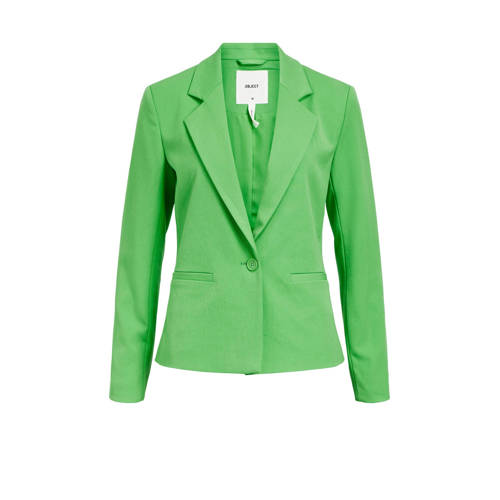 OBJECT rechtvallende blazer OBJLISA van gerecycled polyester groen