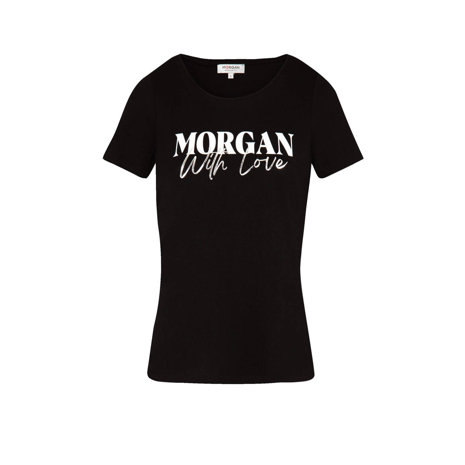 Morgan T-shirt met logo zwart