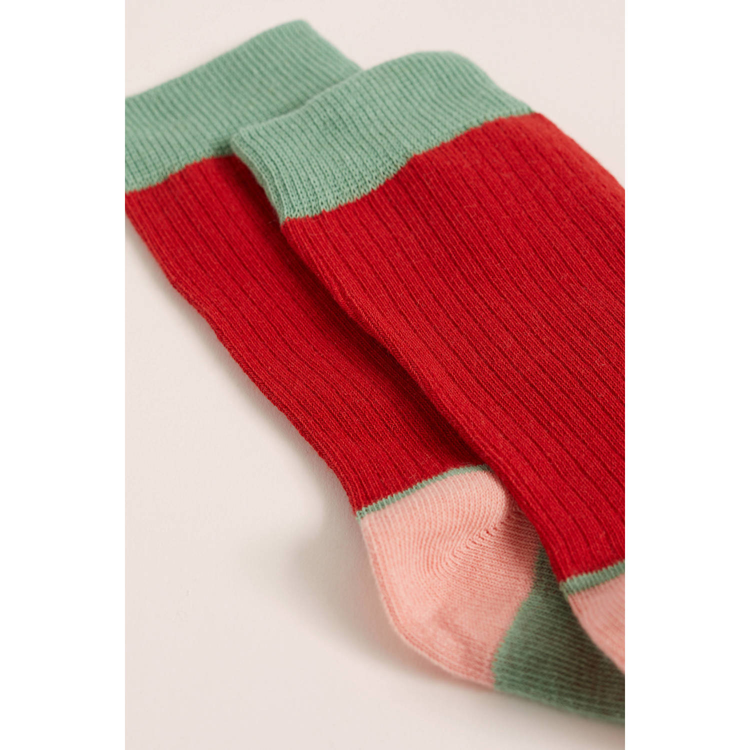 WE Fashion sokken rood groen