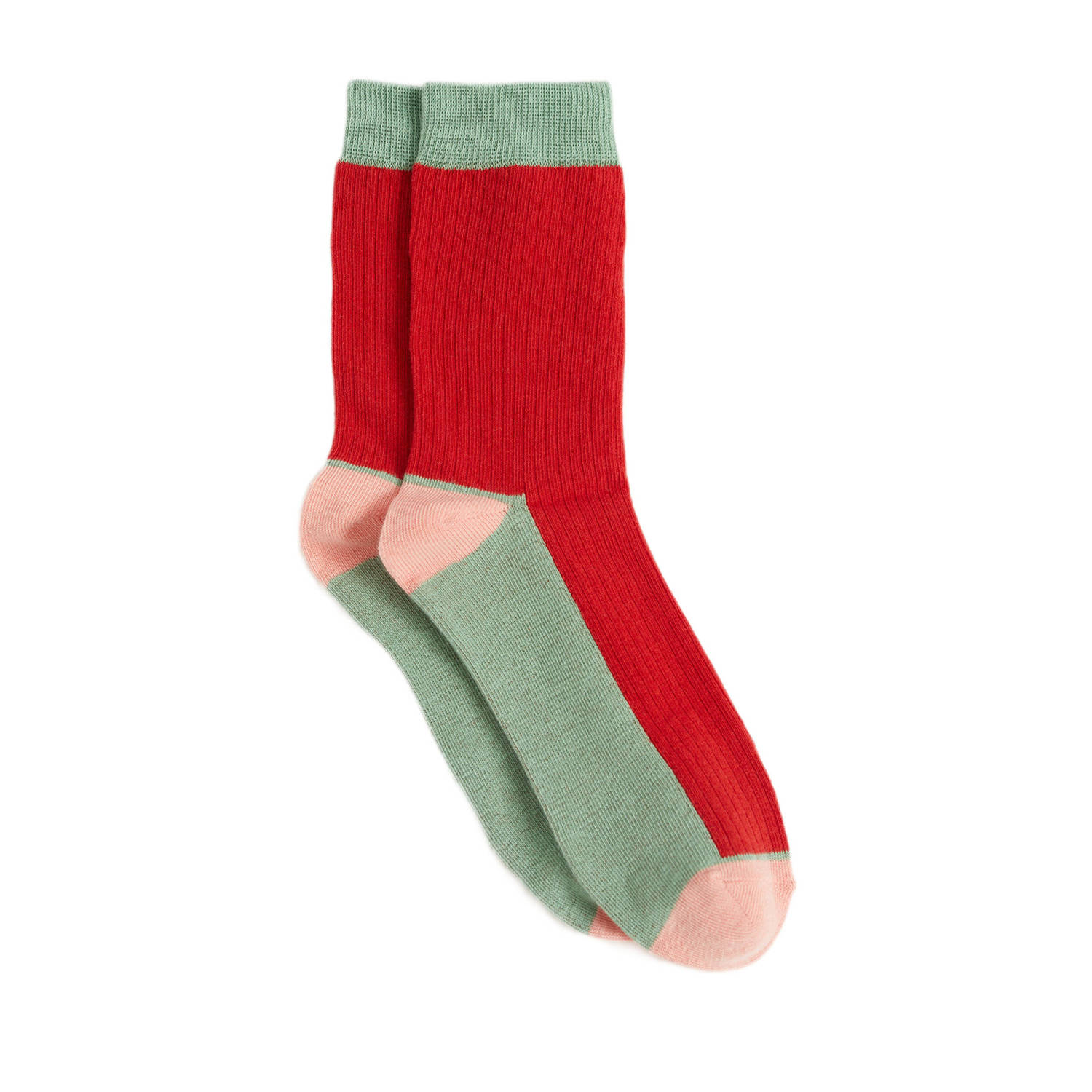 WE Fashion sokken rood groen