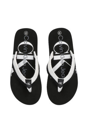 teenslippers zwart/wit
