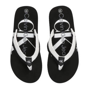 teenslippers zwart/wit