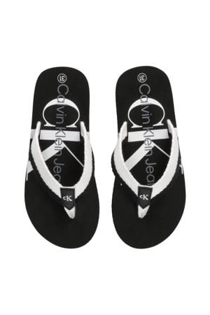 teenslippers zwart/wit