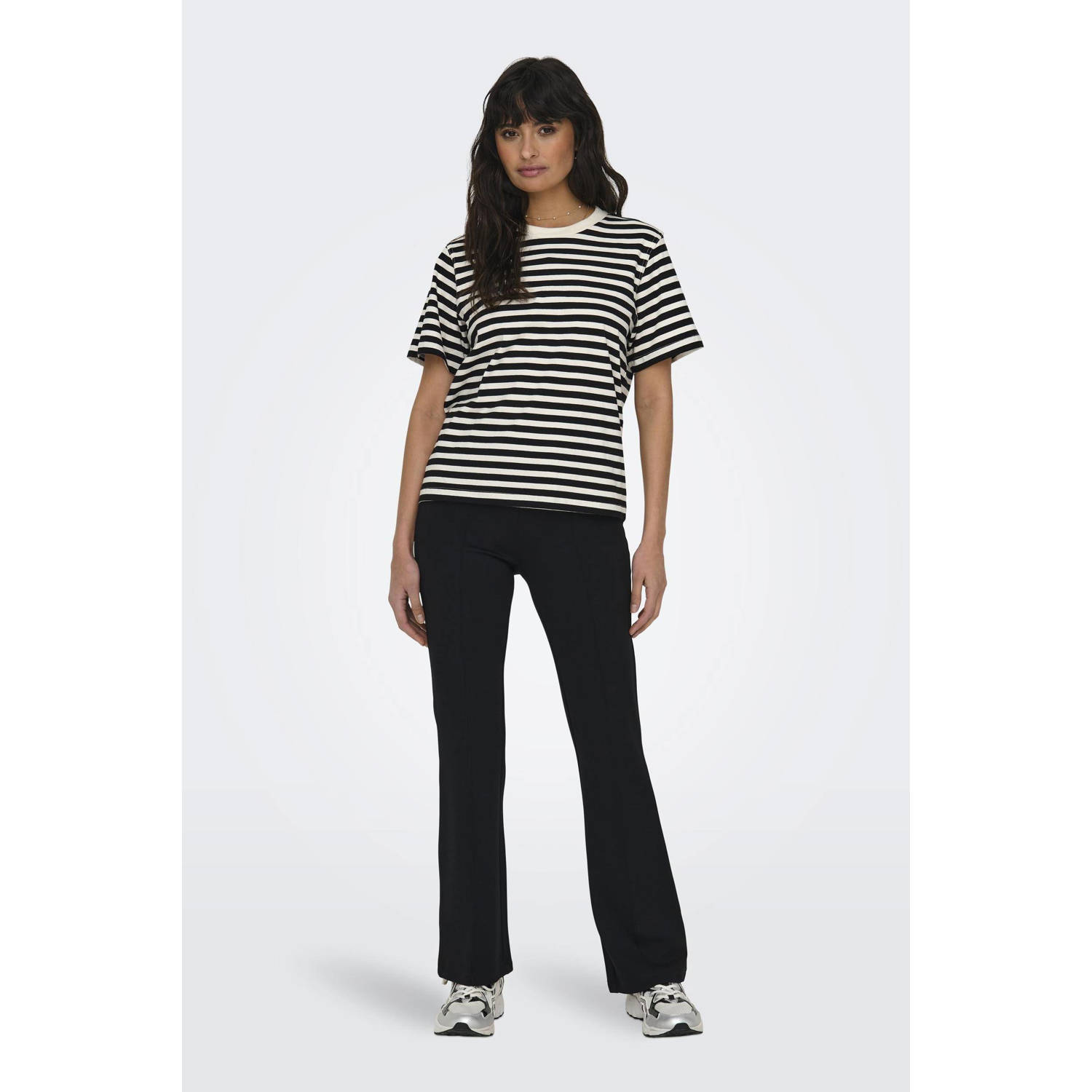 ONLY gestreept T-shirt zwart wit