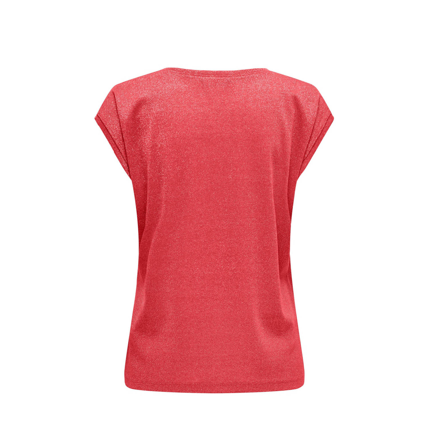 ONLY T-shirt ONLSILVERY rood