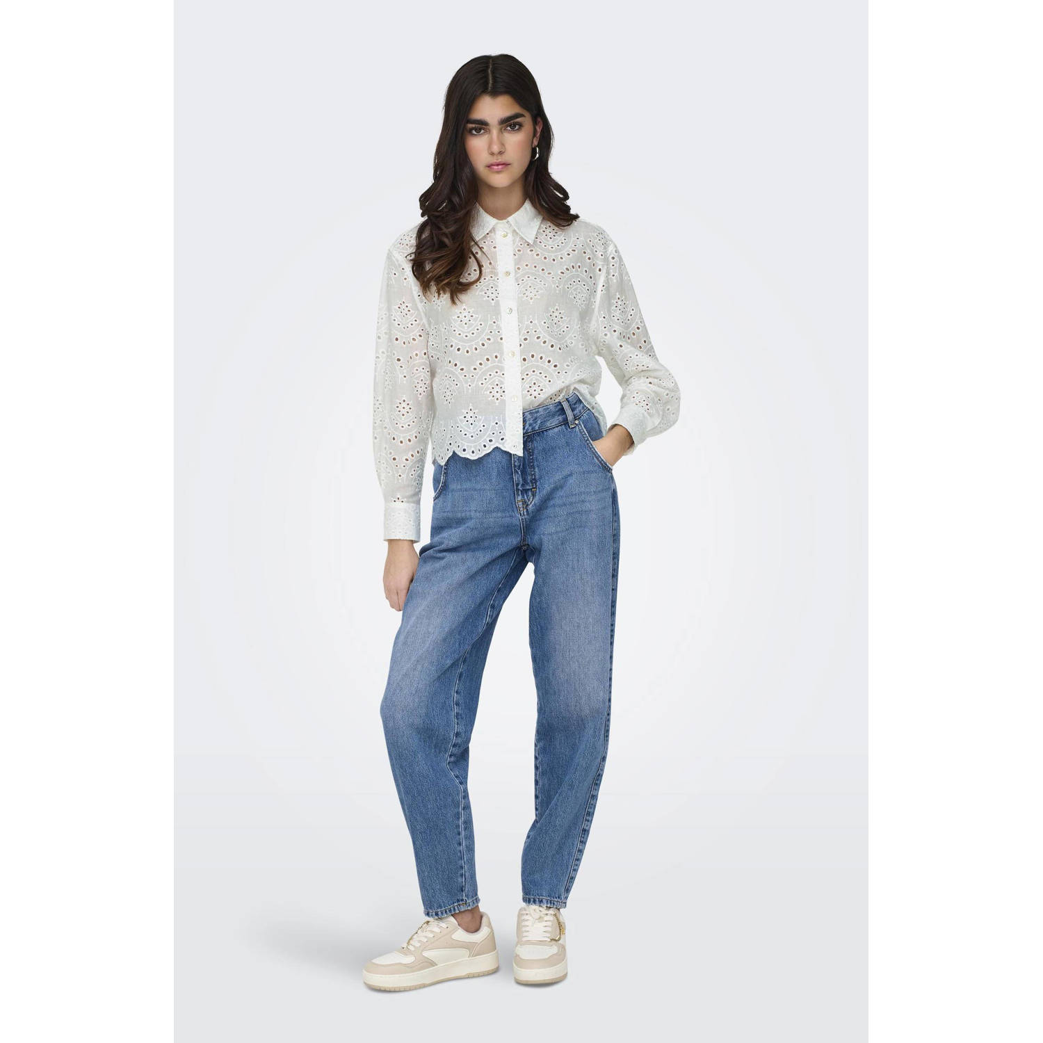 ONLY blouse broderie wit