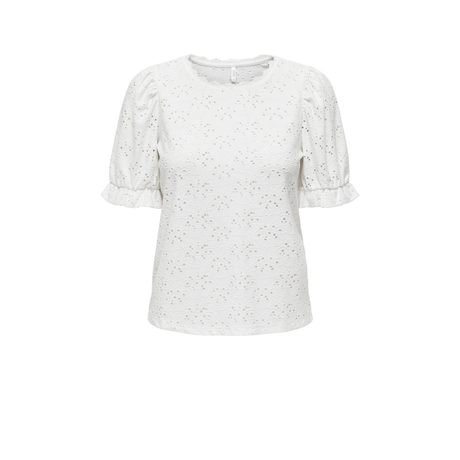Only Smilla Puff Sleeve T-Shirt White Dames