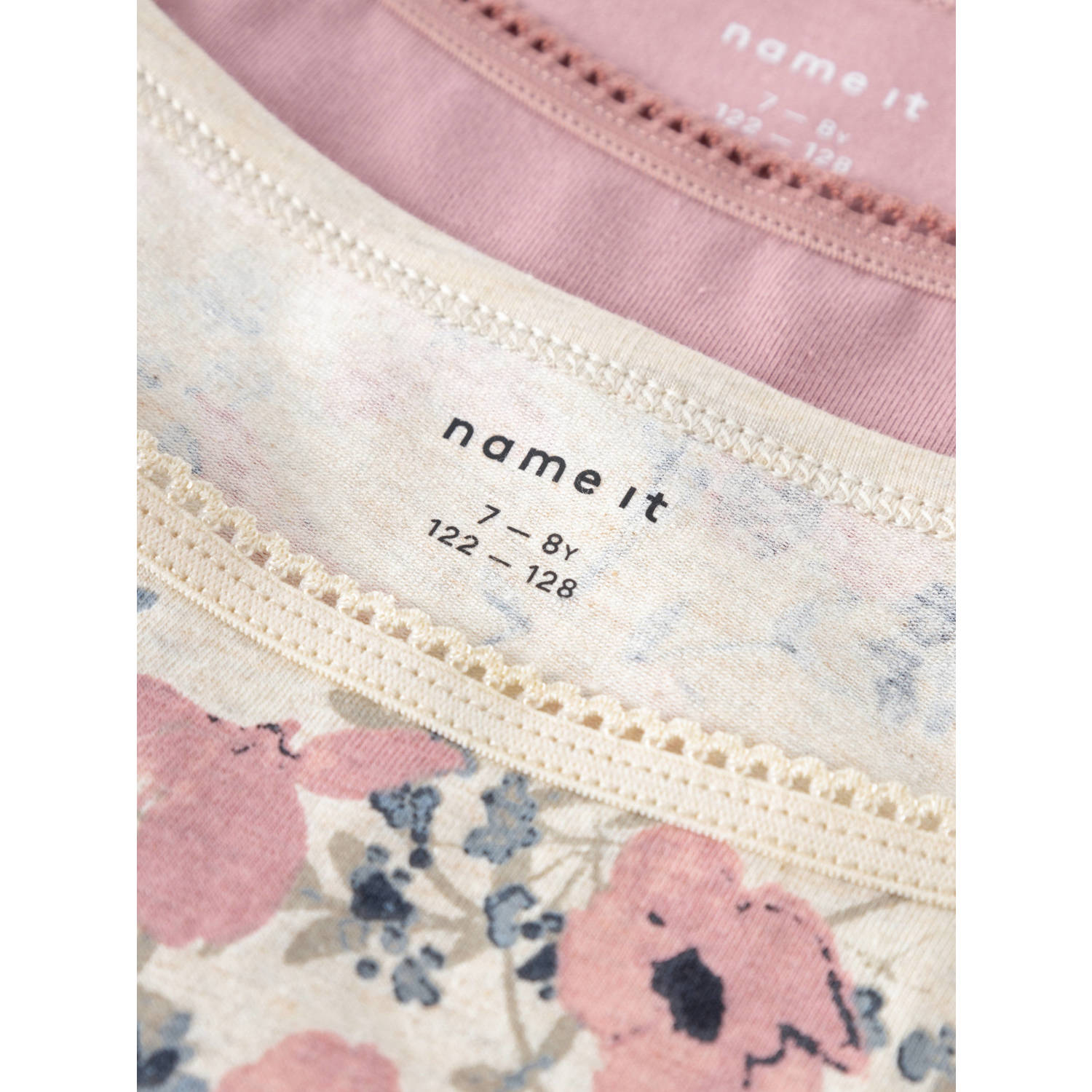 NAME IT KIDS singlet set van 2 roze ecru