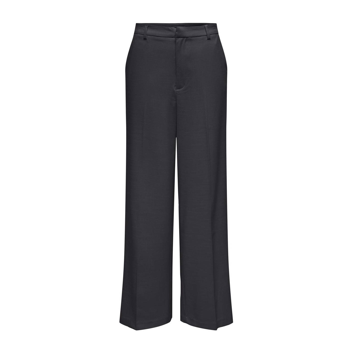 ONLY high waist wide leg pantalon ONLALBA antraciet